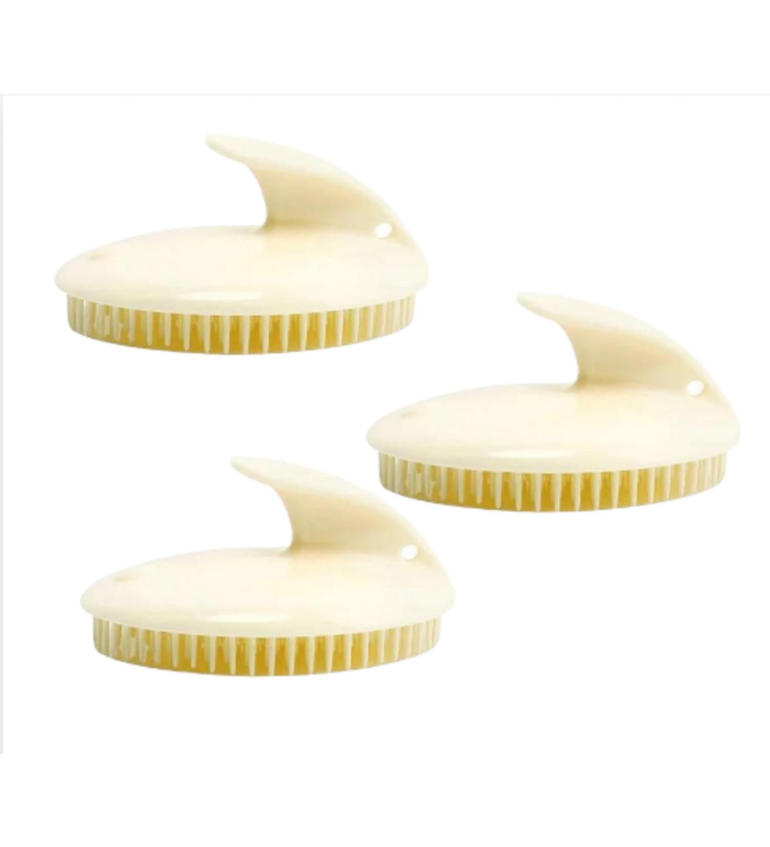 Scalp Scrubber Brush - Silicone Hair Massage Tool | Deep Cleansing & Relaxation | Travel-Friendly 3 PCs - Buy Online on GoSupps.com