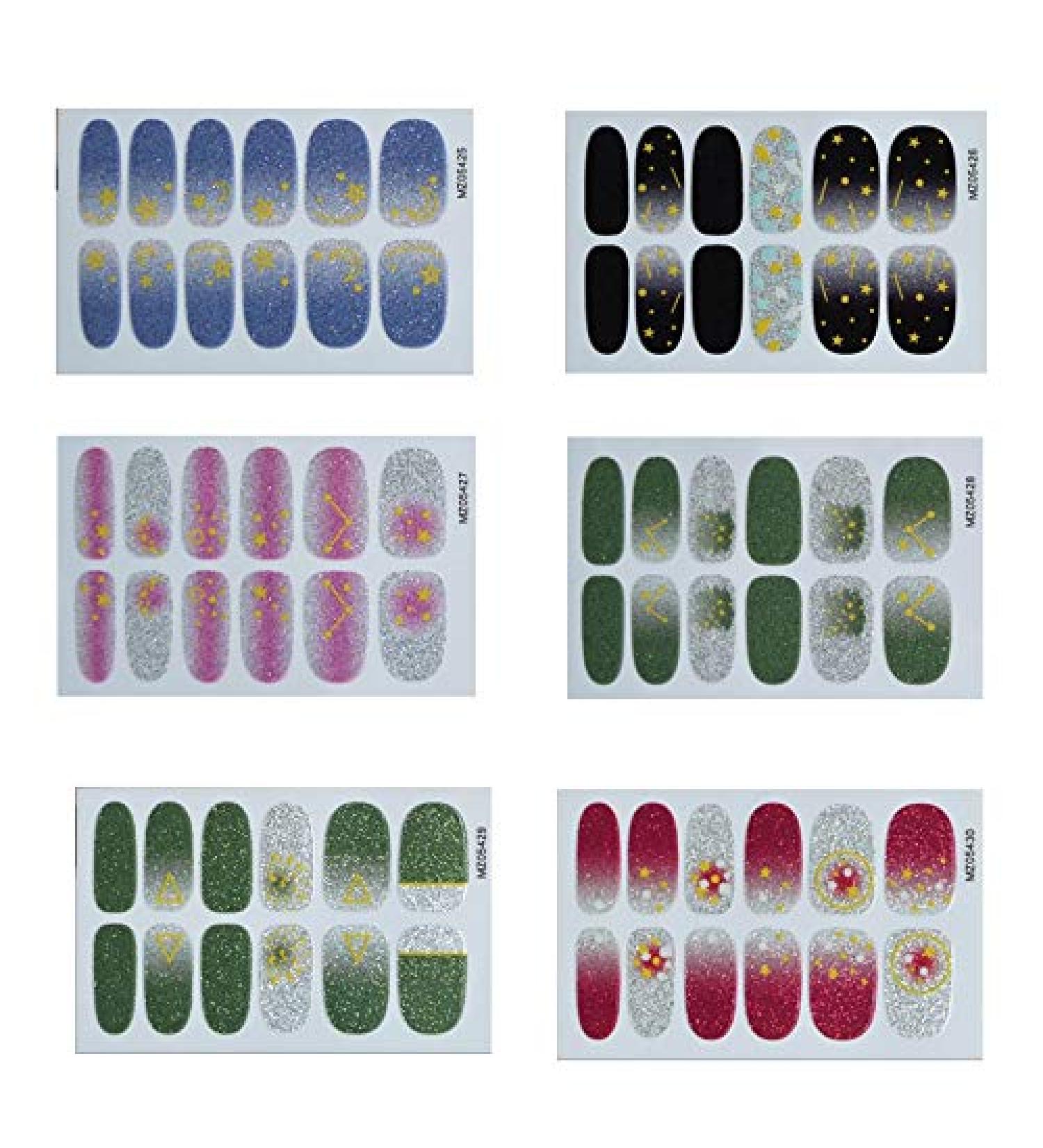 Desikixudy 6 Sheet/Set Nail Polish Strips -with Nail File - Buy Online on GoSupps.com