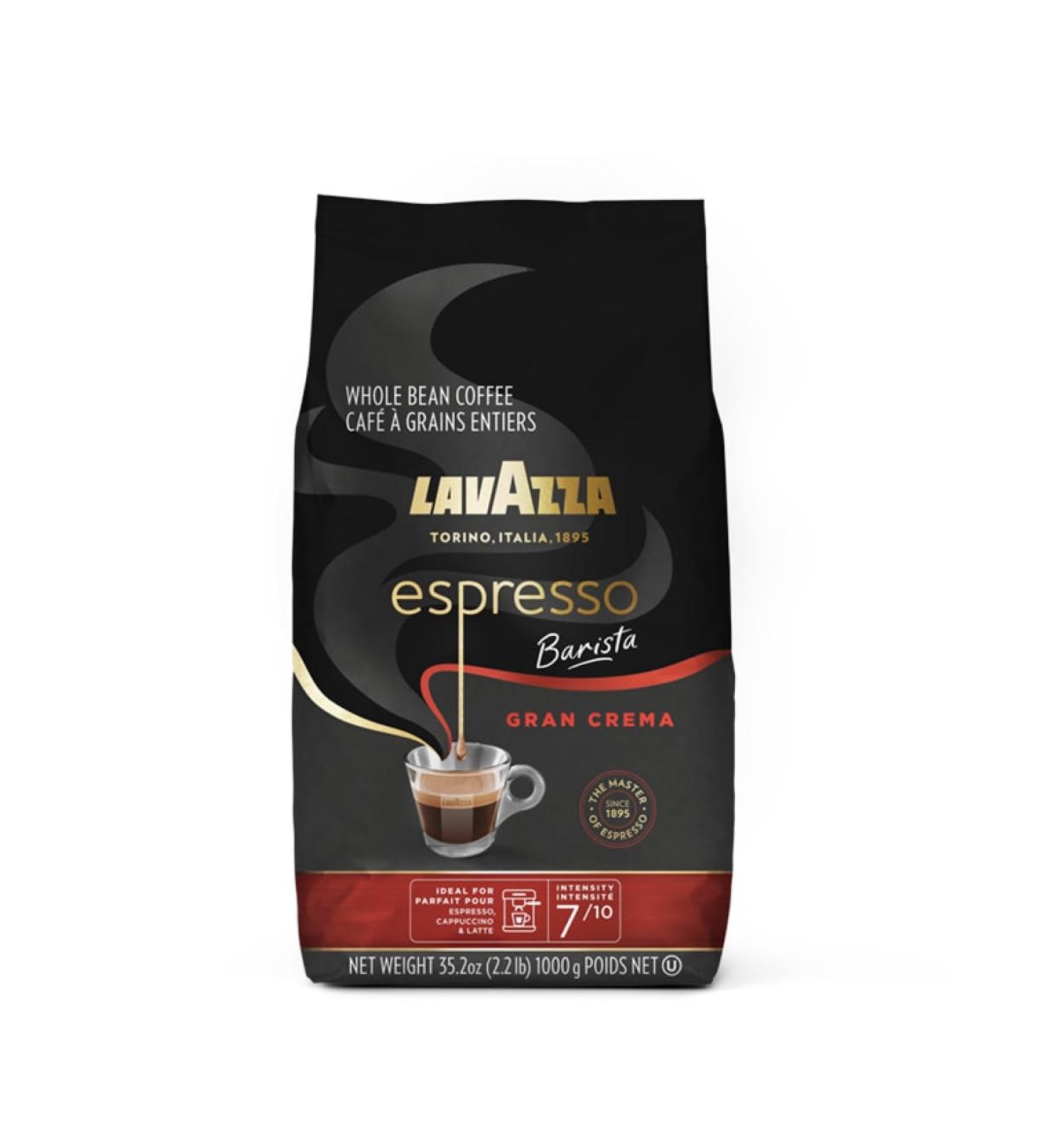 Lavazza Gran Crema Espresso - Premium 2.2 lbs (1 kg) Coffee | International Shipping Available - Buy Online on GoSupps.com