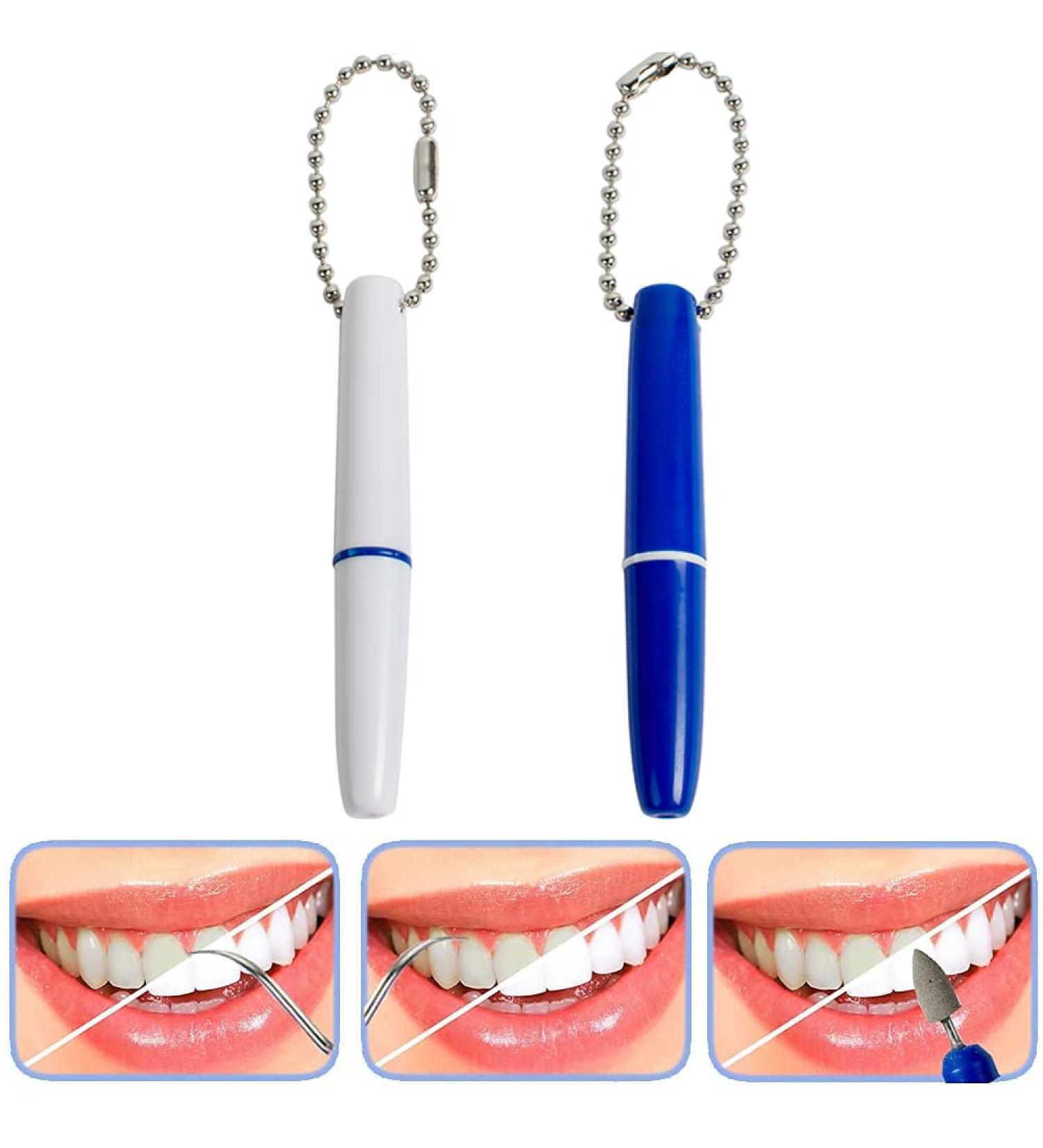 Portable Plaque & Tartar Remover - Double Travel Tooth Stain Eraser Kit for Home & Outdoor Use | Dental Interdental Pick - Buy Online on GoSupps.com