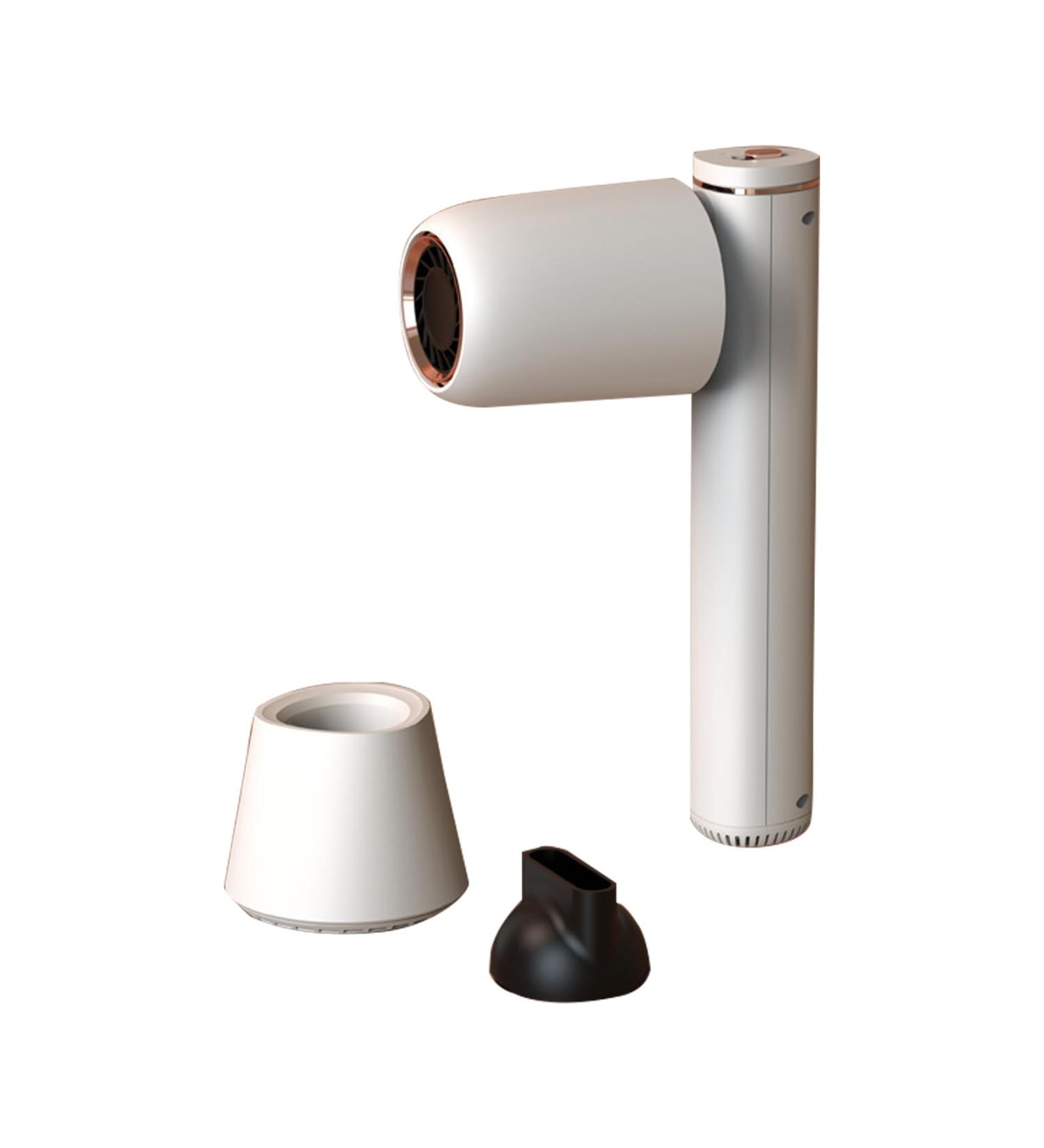 Portable Cordless Hair Dryer Fast Drying Low Noise Hot and Cold Including Charging Base and Nozzle Collector 15 * 7.7 * 25.3cm (White) - Buy Online on GoSupps.com