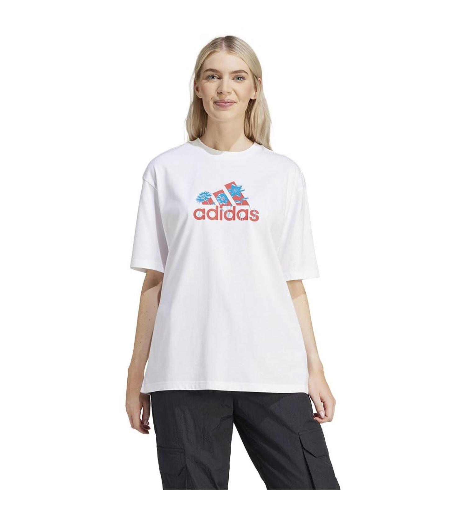 Shop adidas Women's FlowPack Badge of Sport T-Shirt - Eco-Friendly Non-Dyed Tee International Shipping Available - Buy Online on GoSupps.com