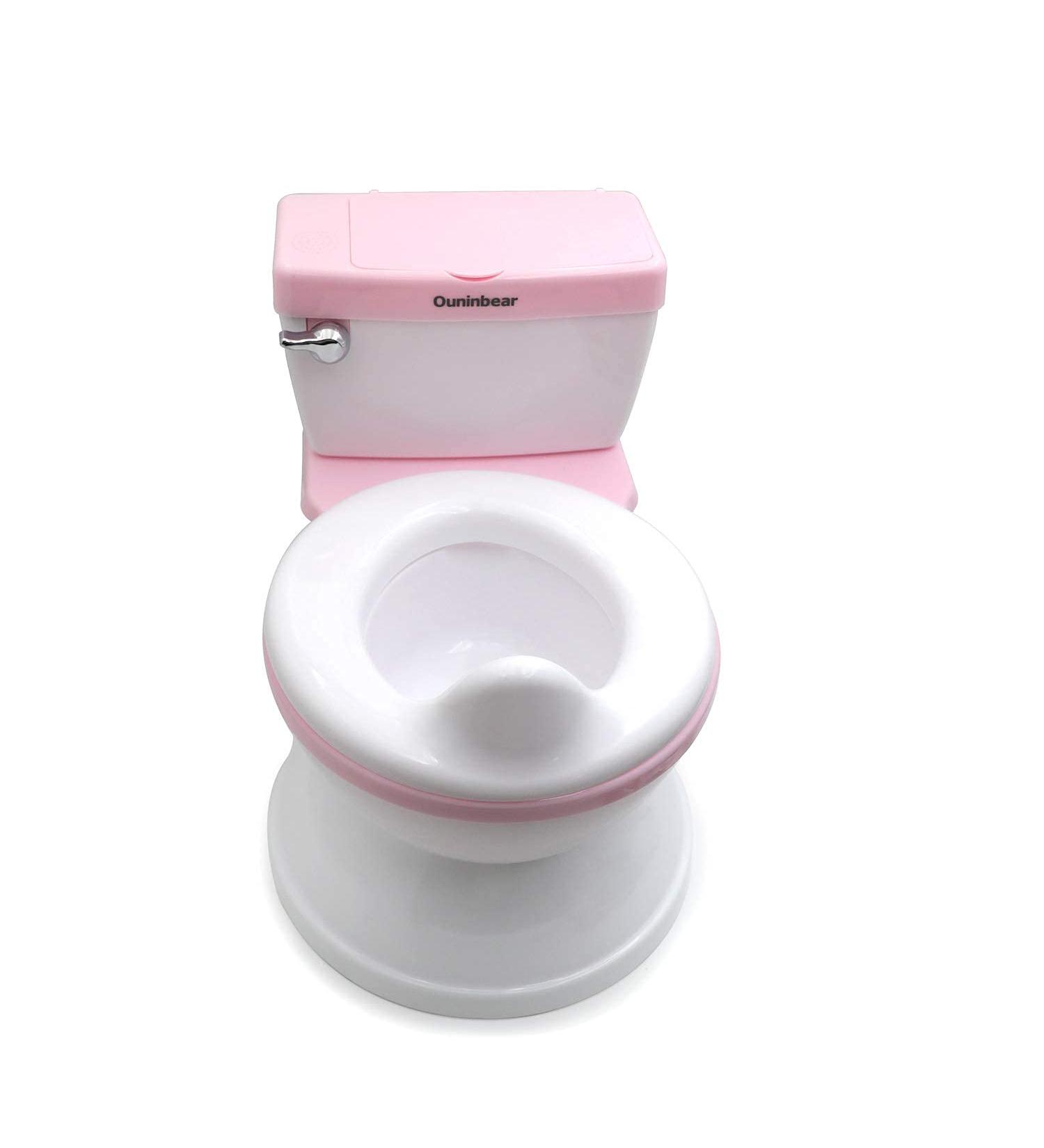 HTTMT Pink Training Toilet Seat Chair for Baby Toddler Kid Boys & Girls | Life-Like Flushing Sounds | Side Push Flushing | ET-BABY006-Pink - Buy Online on GoSupps.com