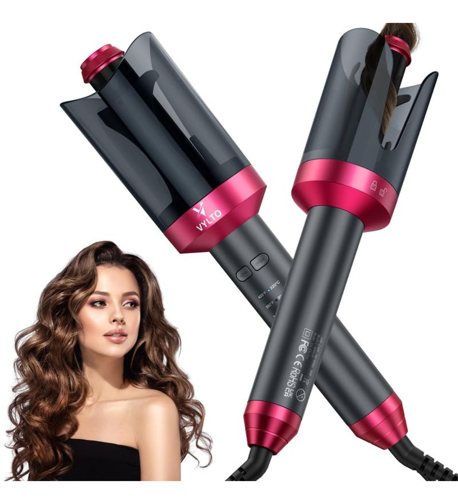 Automatic Curling Iron - 1 Inch Ceramic Ionic Curling Wand | Fast Heating Auto Hair Curler 4 Temp Settings Auto Shut-Off & Anti-Scald - Buy Online on GoSupps.com