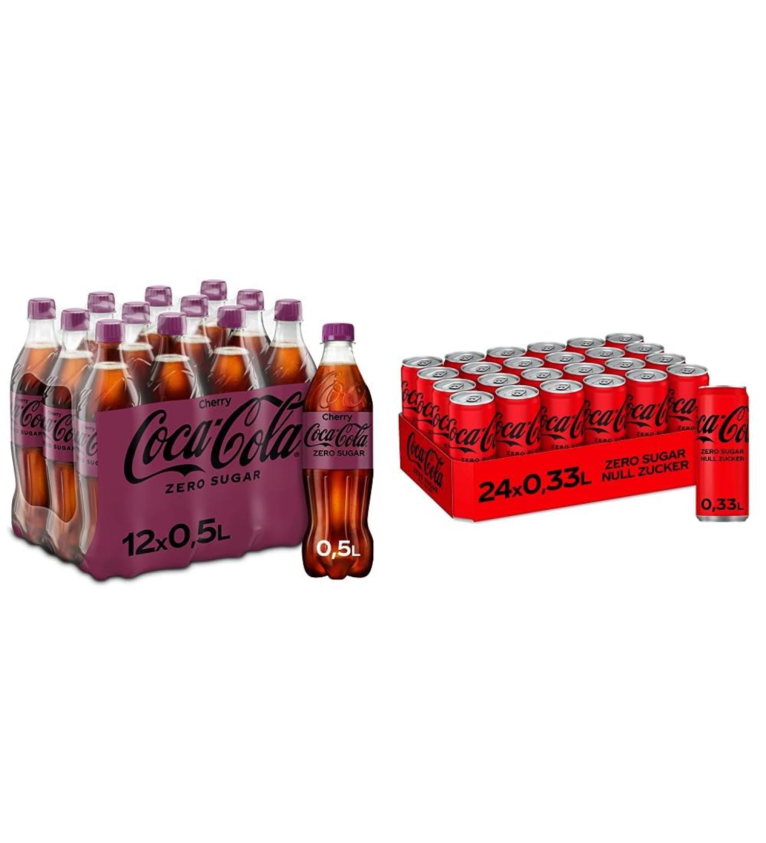 Coca-Cola Zero Sugar Cherry Fruity Caffeinated Soft Drink Bundle | Original Taste & Zero Sugar Online Store - Buy Online on GoSupps.com