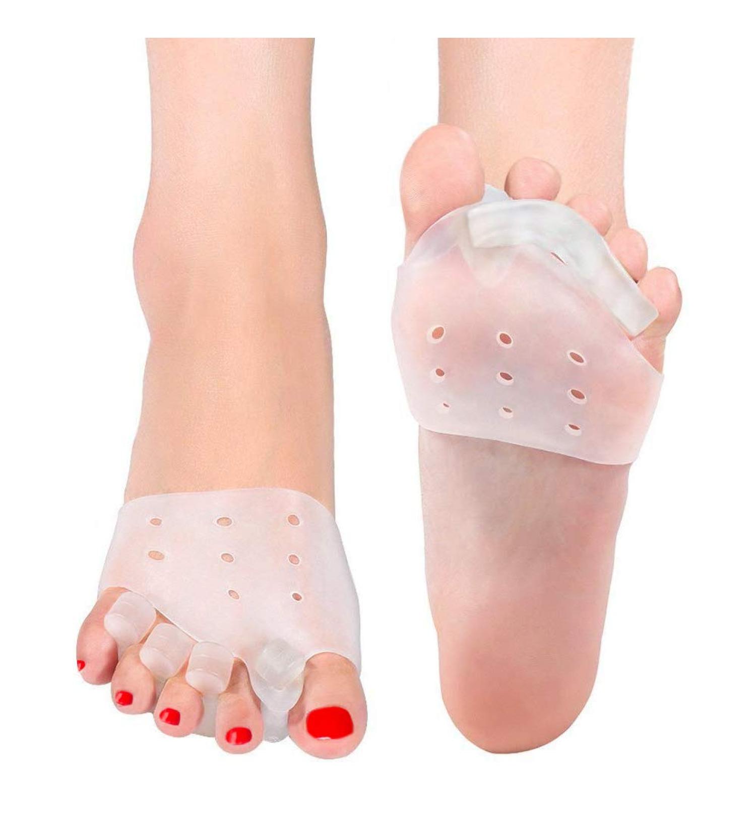 Akozon Gel Toe Separator - Soft Silicone Hallux Valgus Correction Set | Pain Relief for Hammer Toe & Bunion | 2 Pairs - Yoga & Sport Recovery - Buy Online on GoSupps.com