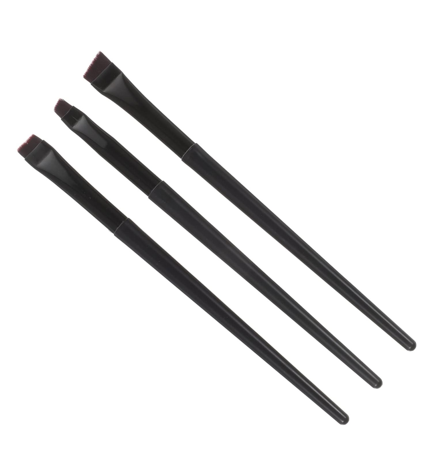 Mikinona 3pcs Eyeliner Brush Eyebrow Brush Eyeliner Pencil Flat Eyeliner Brush Make up Brush Short Hair Tool - Buy Online on GoSupps.com