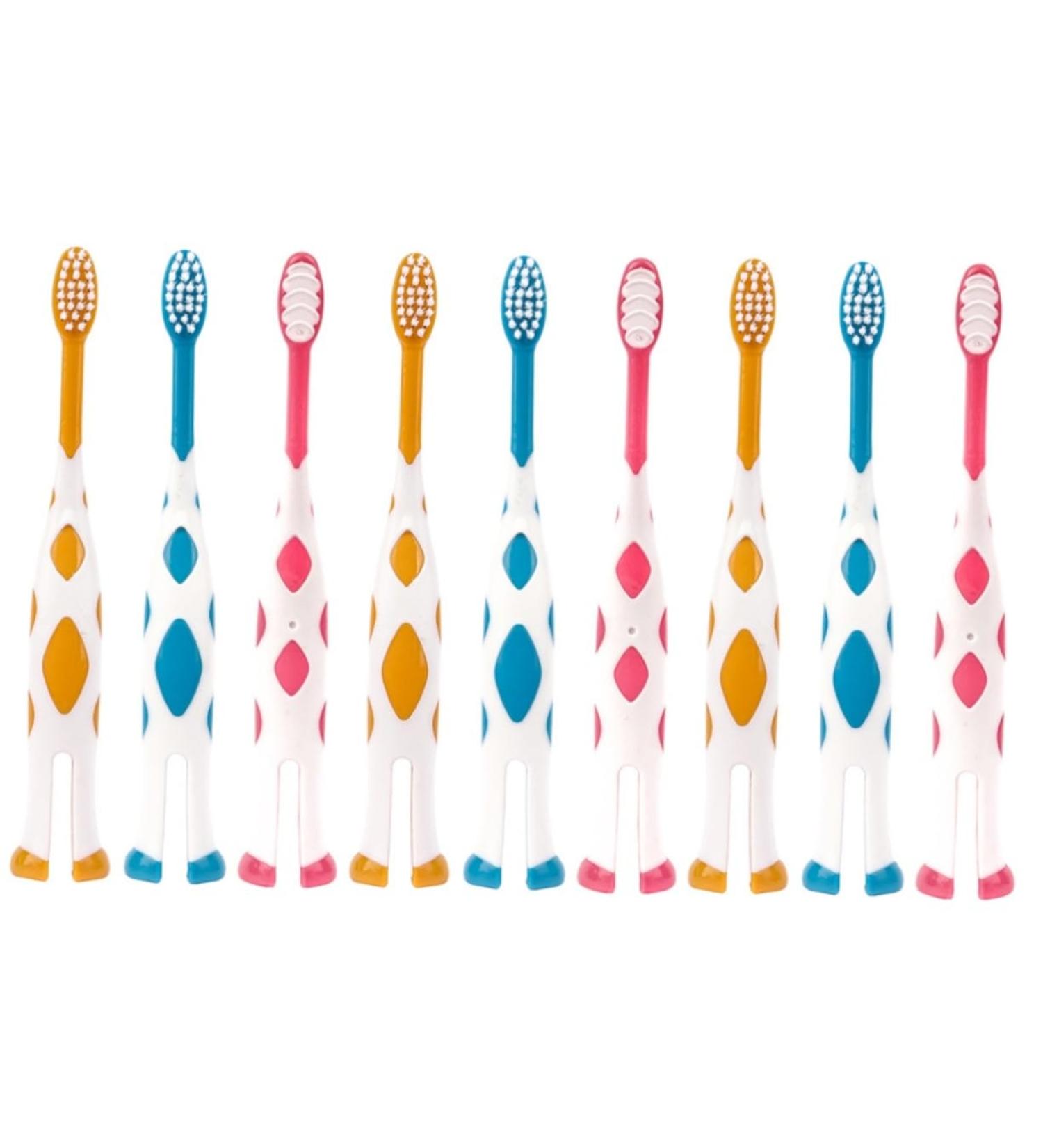 Biodegradable Travel Toothbrush Set for Kids | Minkissy 18 STK - Toddler & Baby Safe Toothbrushes - Buy Online on GoSupps.com