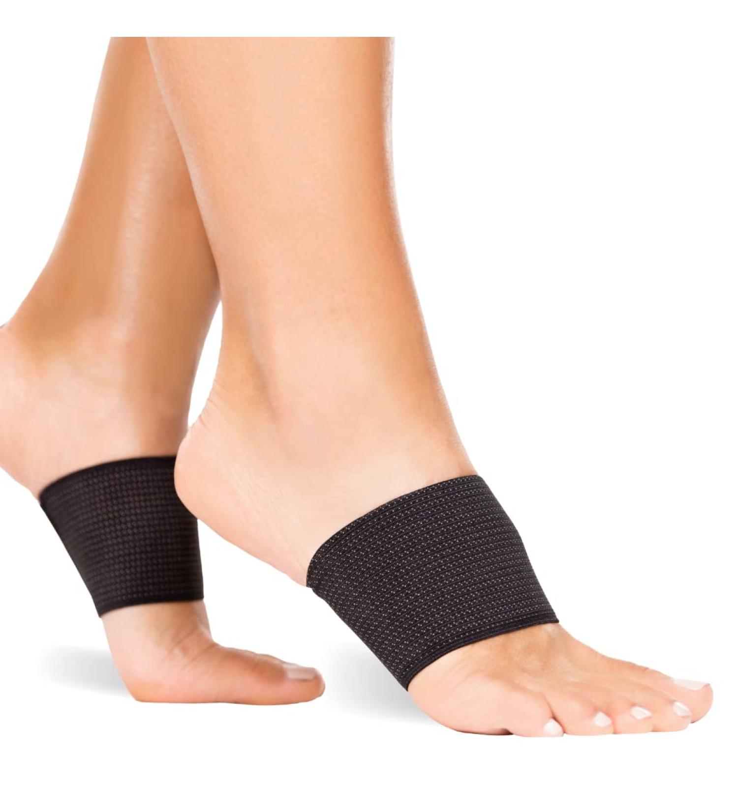 BraceAbility Copper Arch Support Bands - Flat Feet Compression Sleeves for Fallen Arches, Heel Spur, Achilles Tendonitis, Plantar Fasciitis - L/XL Pair - Buy Online on GoSupps.com