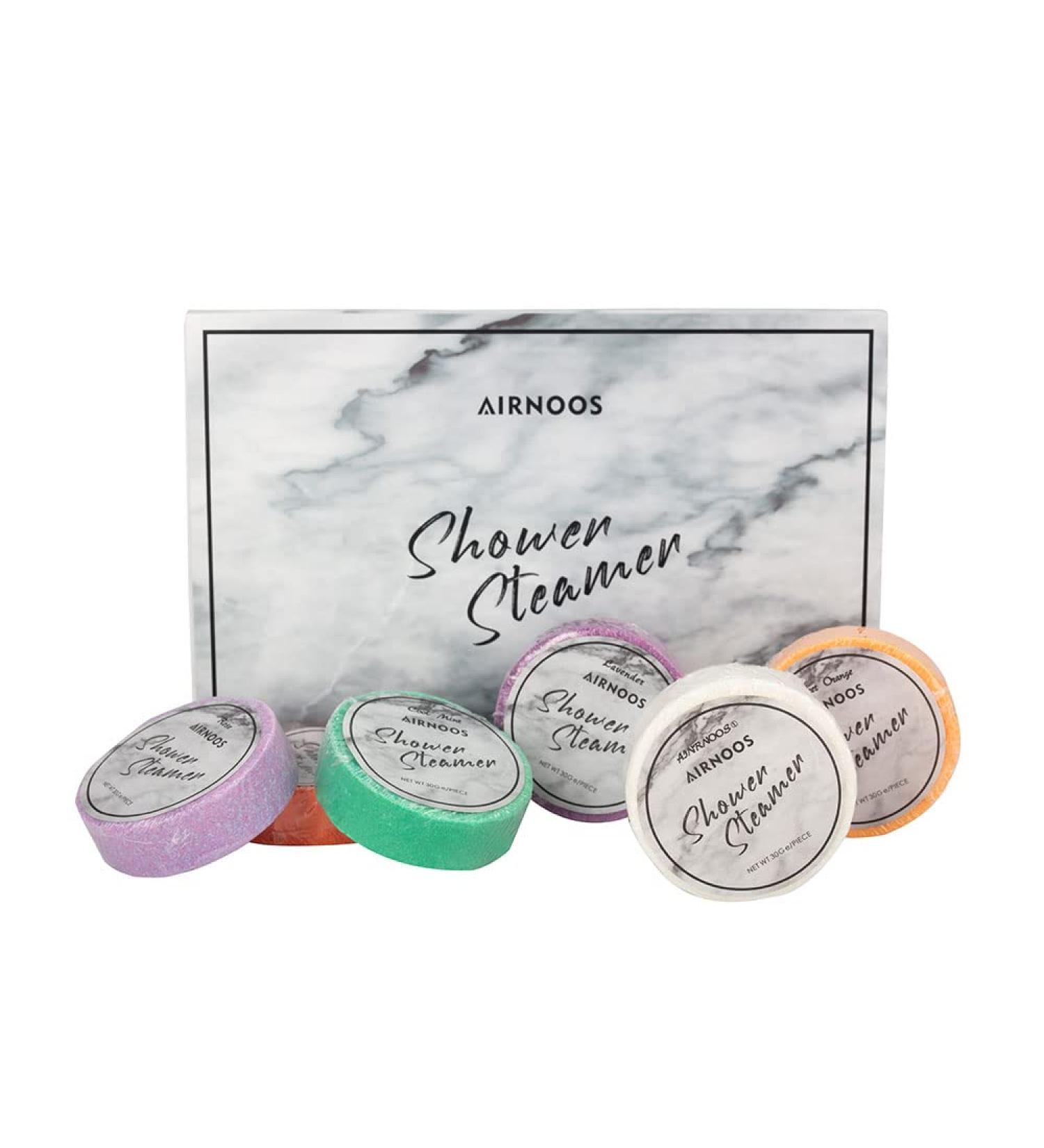 AIRNOOS Aromatherapy Shower Steamers Variety Pack - Set of 6 Shower Bombs for Couples | Relaxation Gift - Buy Online on GoSupps.com