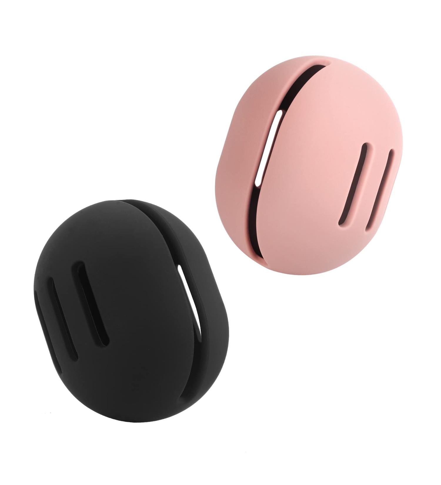 FERYES 2 PCS Makeup Sponge Holder - Silicone Beauty Blender Case for Travel | Black & Pink Makeup Sponge Storage - Buy Online on GoSupps.com