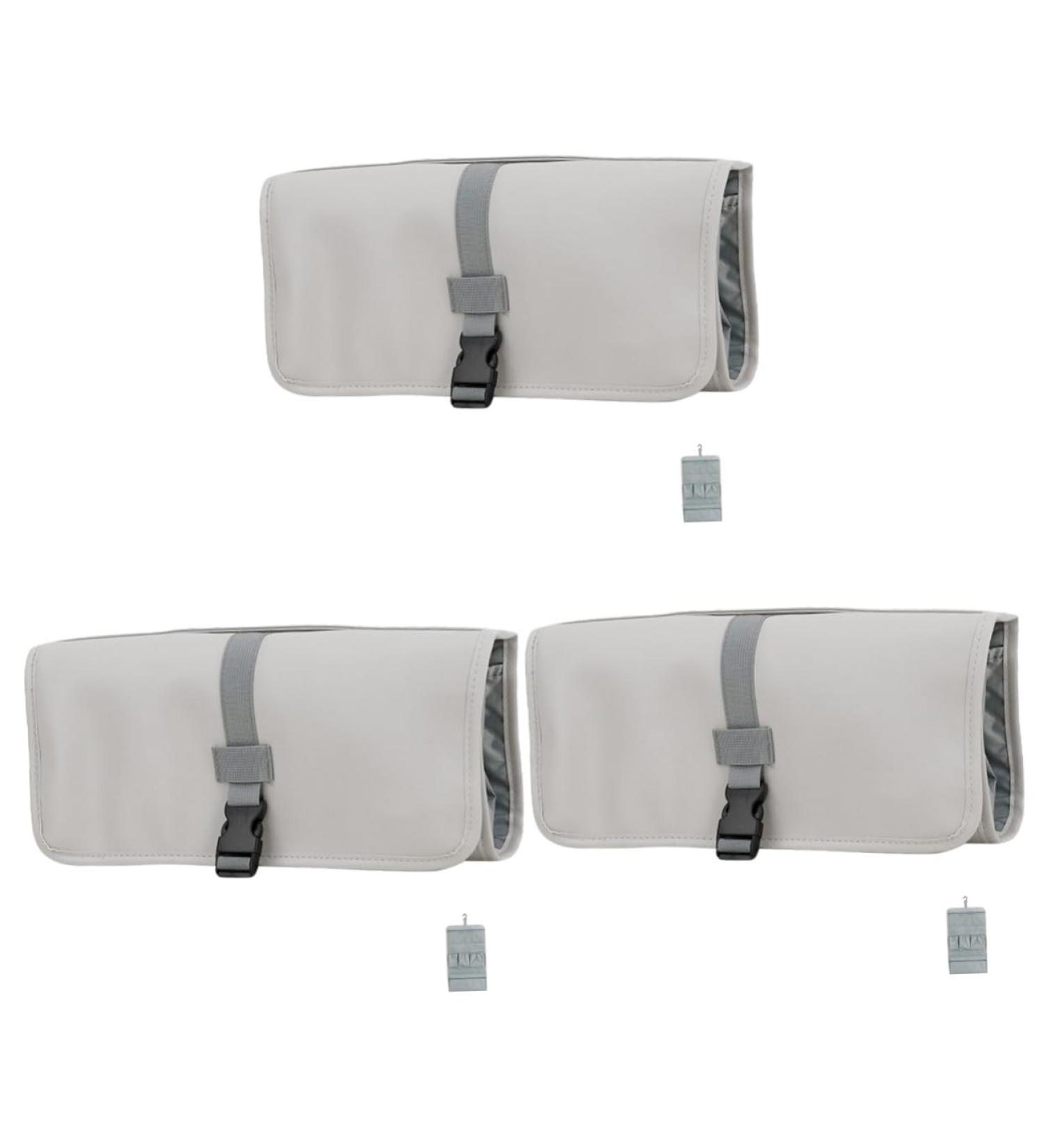 3pcs Multifunctional Travel Bag for Hair Curlers & Styling Tools - Portable Organizer Case - Grey 69x35CM - Buy Online on GoSupps.com