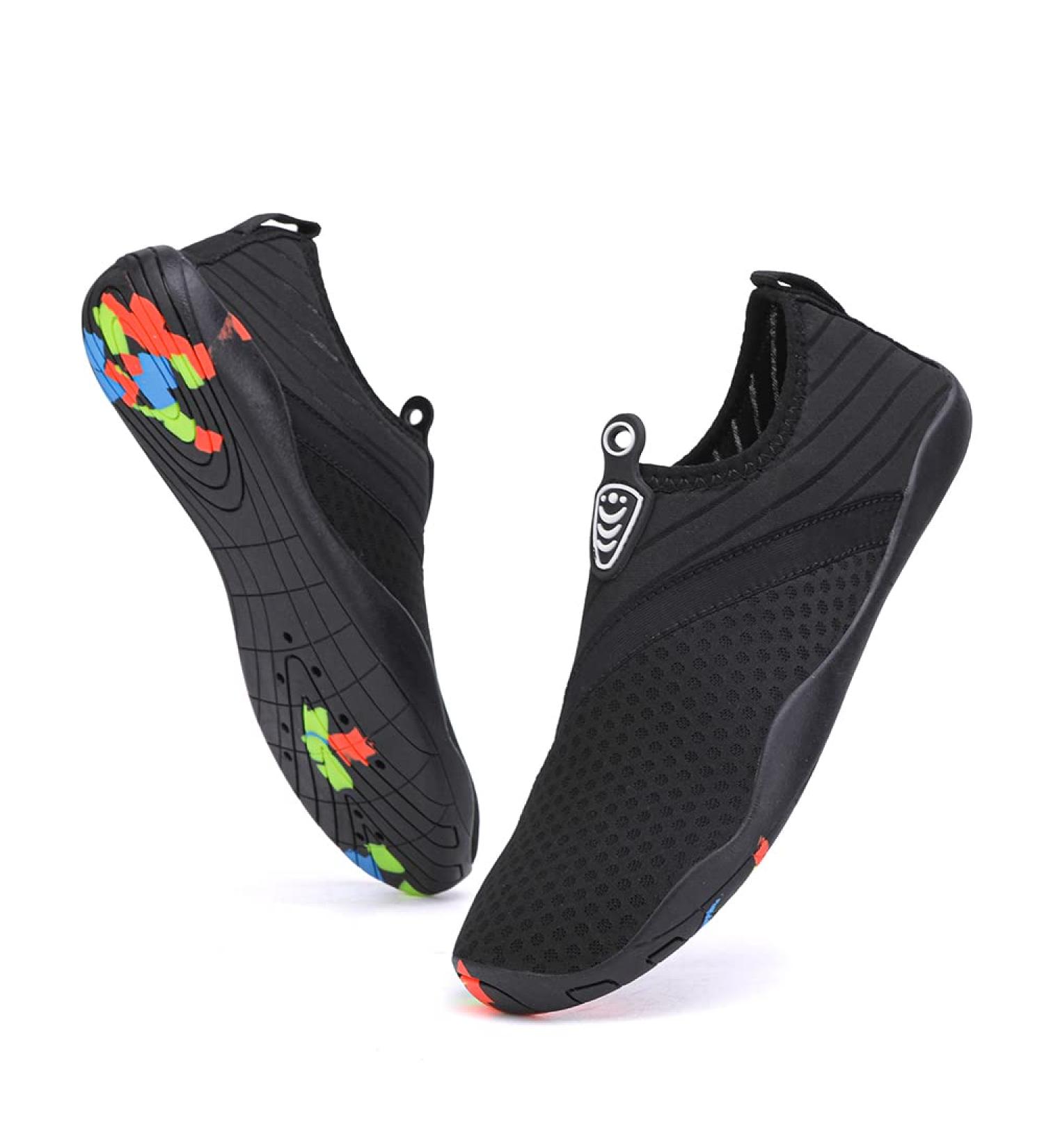 VSufim Quick-Dry Aqua Socks for Water Sports | Unisex 11W/10M | Black - Buy Online on GoSupps.com