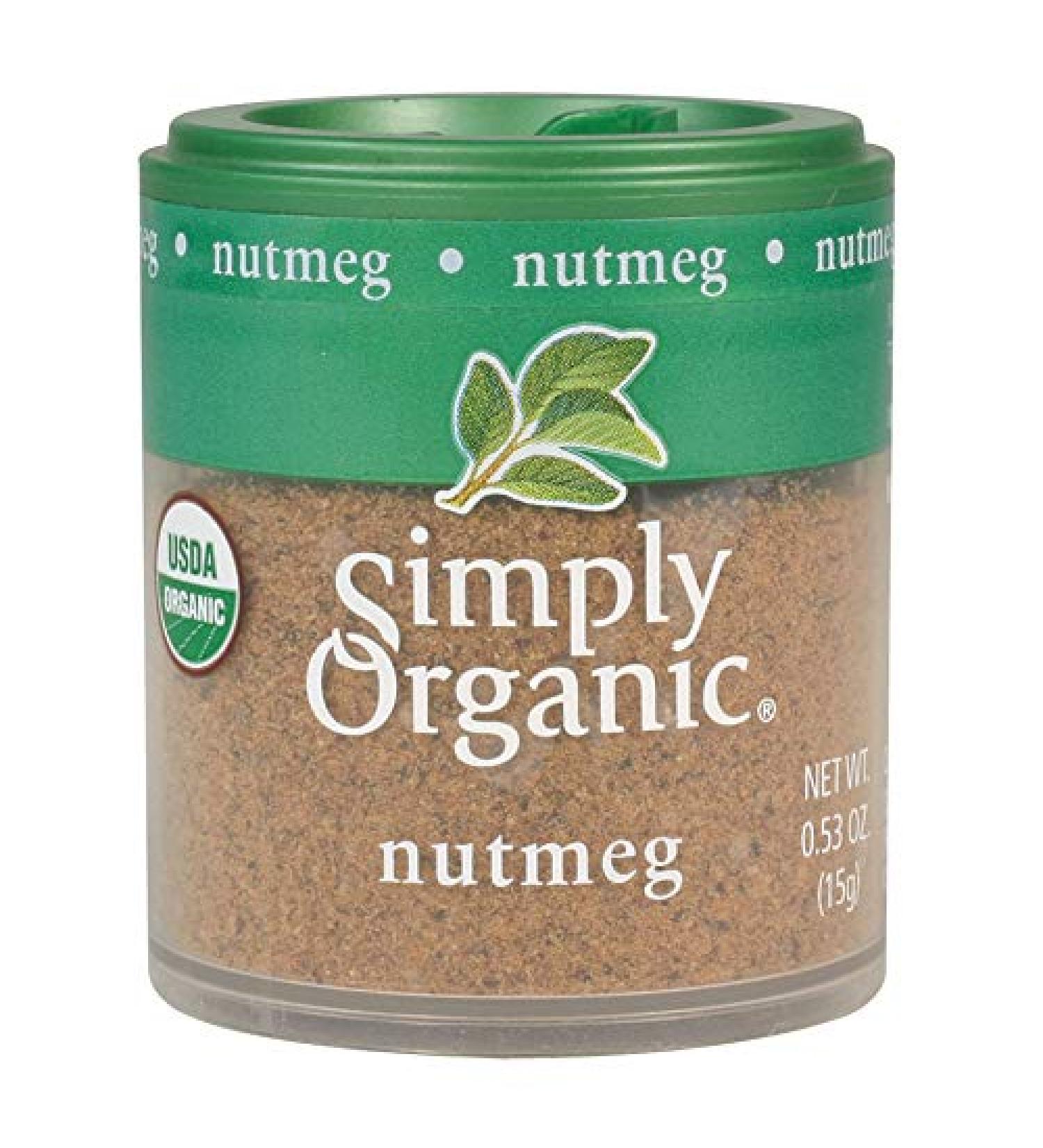 Simply Organic Ground Nutmeg | Certified Organic Spices | 0.53 oz - Buy Online on GoSupps.com