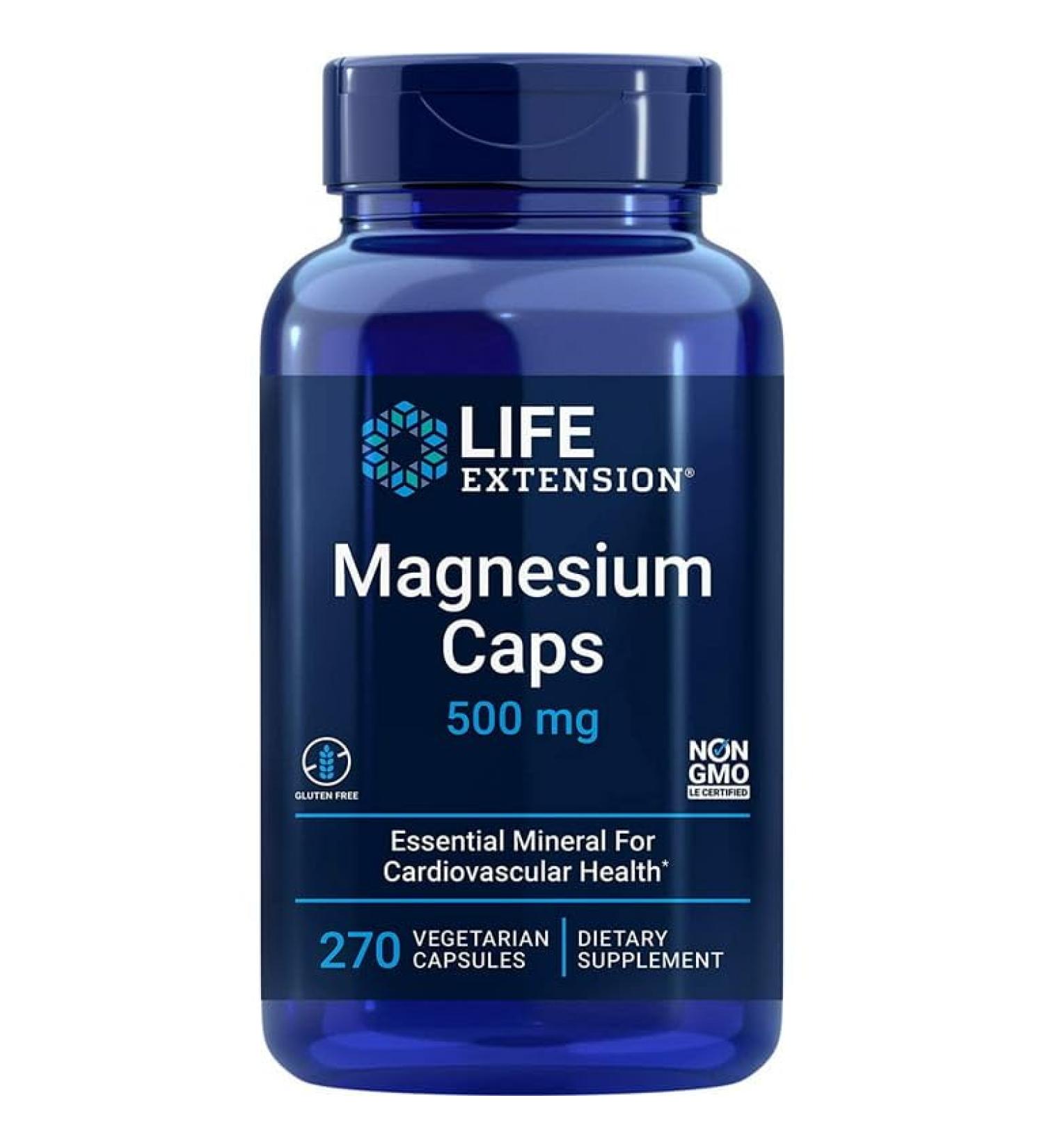 YHN Magnesium Caps 500mg - 270 Vegetarian Capsules | High Potency Supplement - Buy Online on GoSupps.com