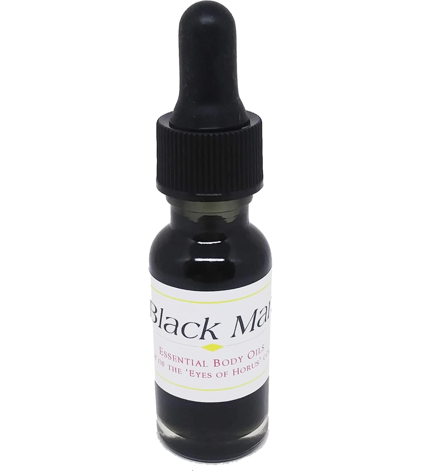 Black Man For Men Scented Body Oil Fragrance Glass Dropper Top - Black - 1/2 oz. - ID#38938 0.5 Fl Oz (Pack of 1)
