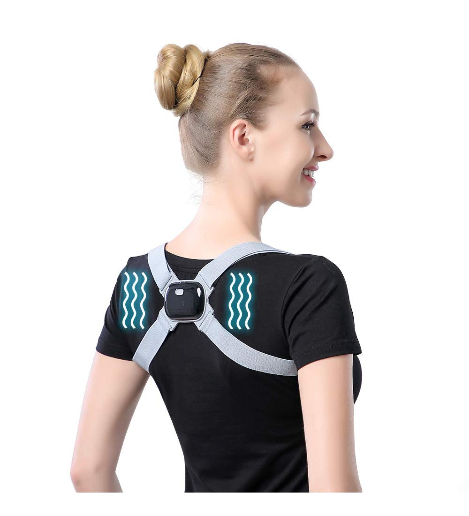CHILIKI Posture Corrector & Trainer with Intelligent Sensor Vibration Reminder - Adjustable Upper Back Brace for Men, Women, Kids | Universal Size - Buy Online on GoSupps.com