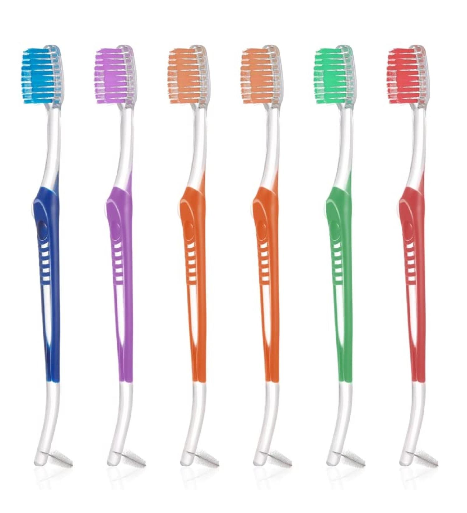 6 Pcs Double Ended Orthodontic Toothbrushes for Braces - Teen & Adult Manual Toothbrushes - Buy Online on GoSupps.com