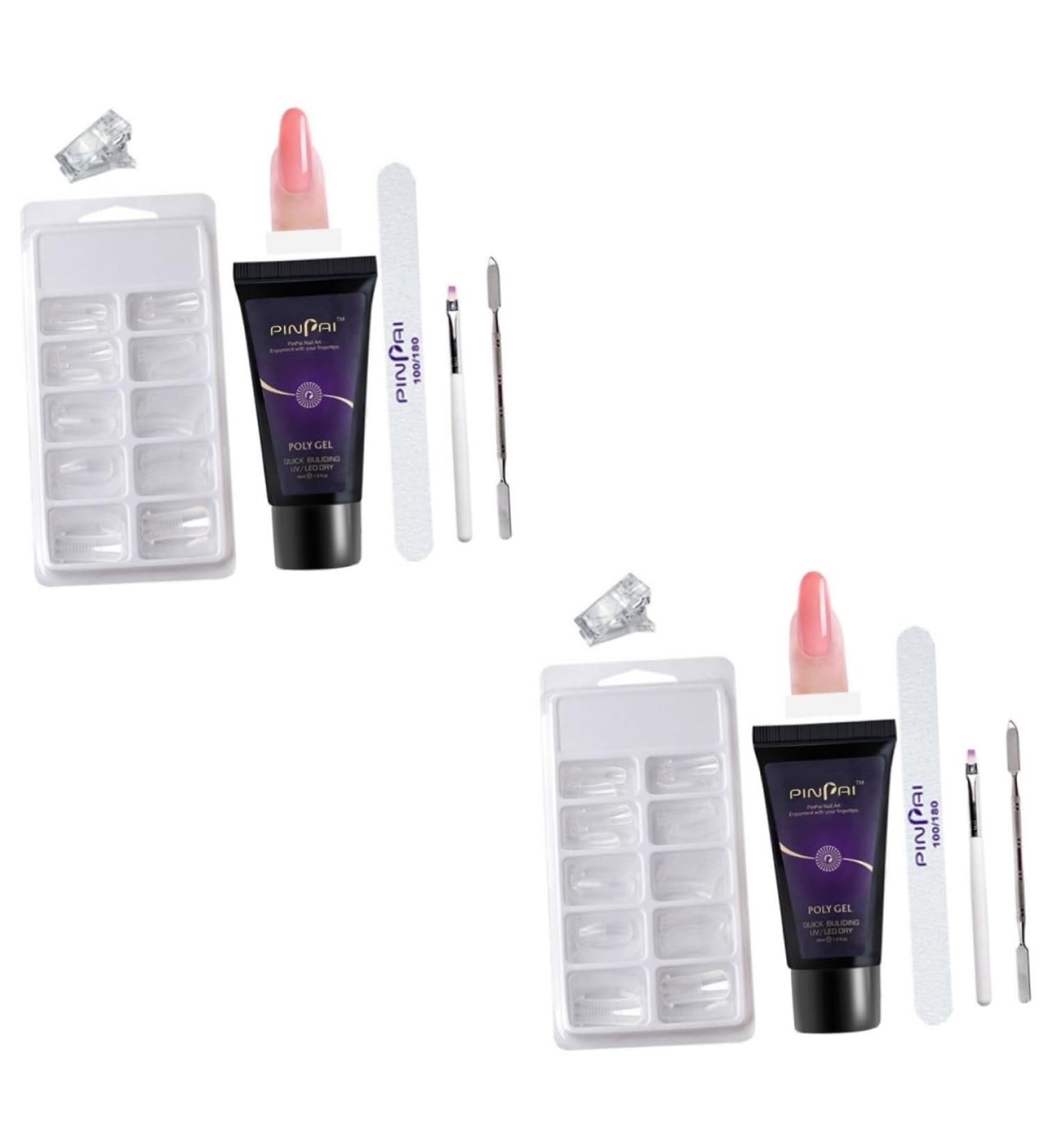 POPETPOP 2 Sets nail extension glue set manicure nail art lamp nail art brush nail enhancement trial kit poly nail gel slip solution gel manicure nail tools lengthen nail polish plastic - Buy Online on GoSupps.com