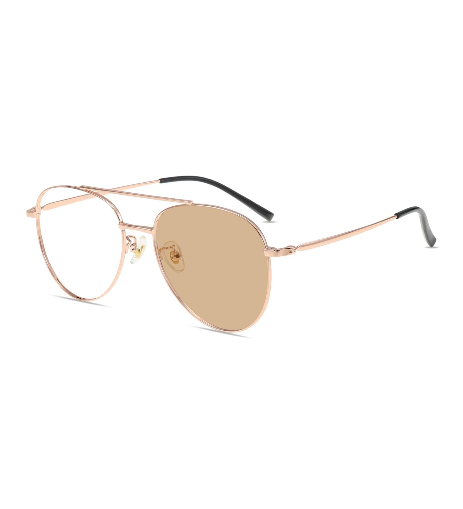 HELES Classic Aviator Titanium Full Rim Photochromic Brown Reading Glasses | Single Vision Outdoor Sunglasses +1.75 Strength - Shop Internationally - Buy Online on GoSupps.com