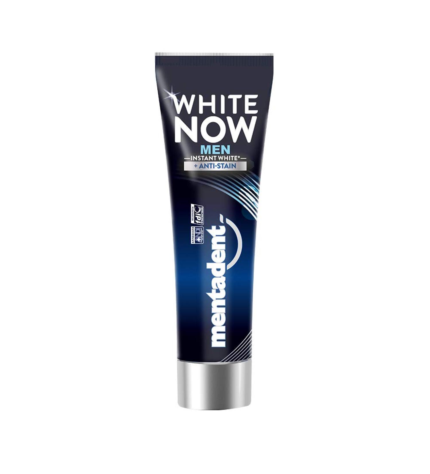 Mentadent White Now Men Whitening Toothpaste 75ml - Brighten Your Smile | Fast International Shipping - Buy Online on GoSupps.com