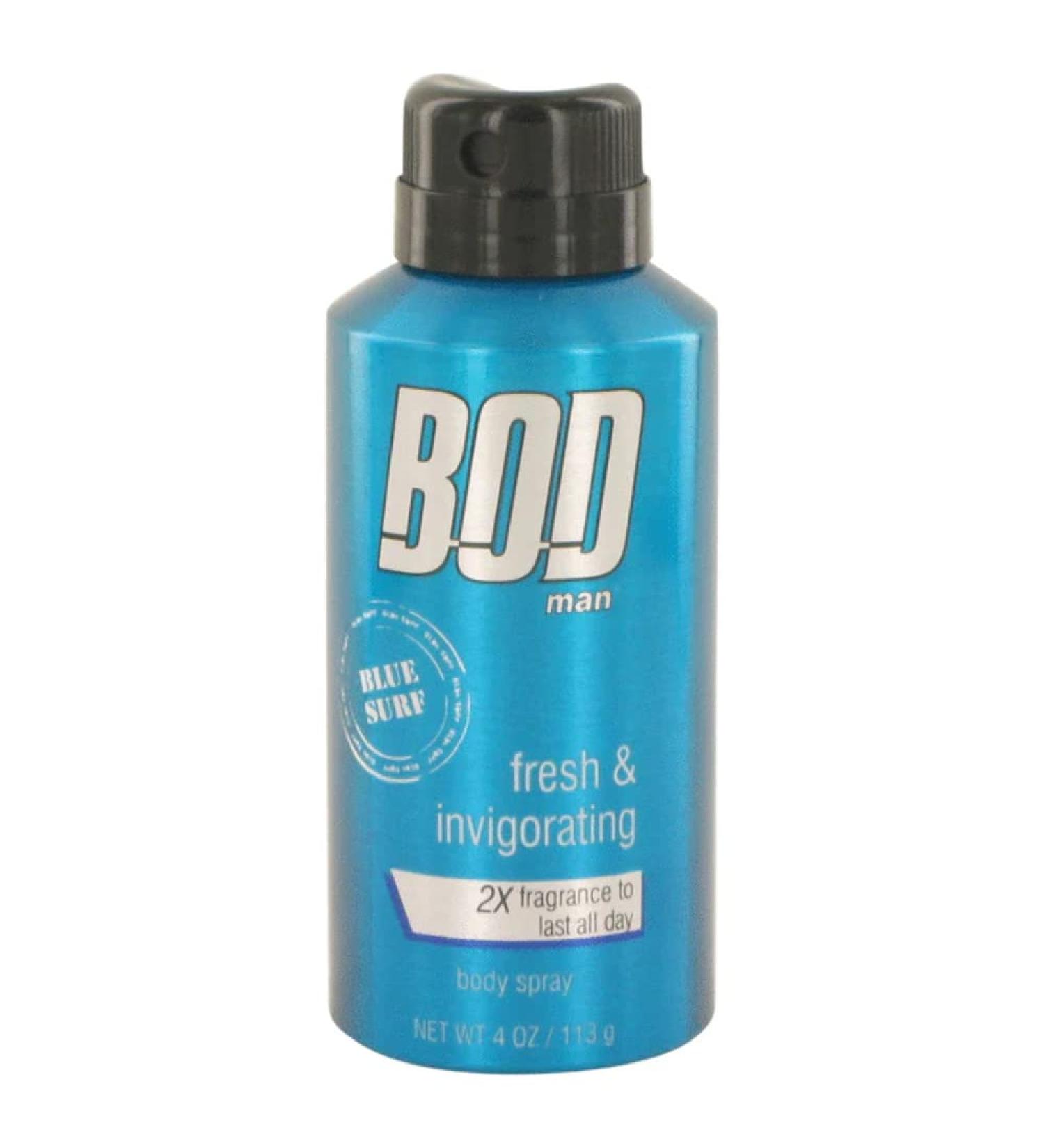 Bod Man Blue Surf By Parfums De Coeur Body Spray 4 Oz