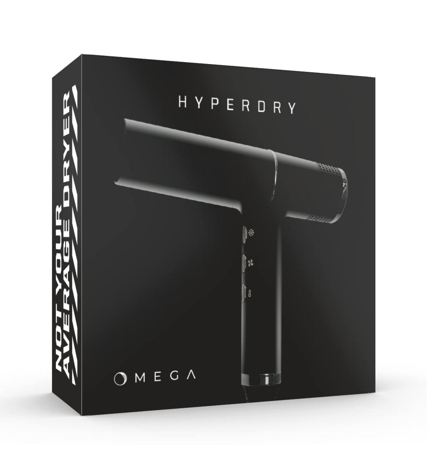Omega HyperDry Professional Ionic Hair Dryer | Ultra Lightweight 2000W | IQ Perfetto with High-Tech Brushless Motor - Buy Online on GoSupps.com