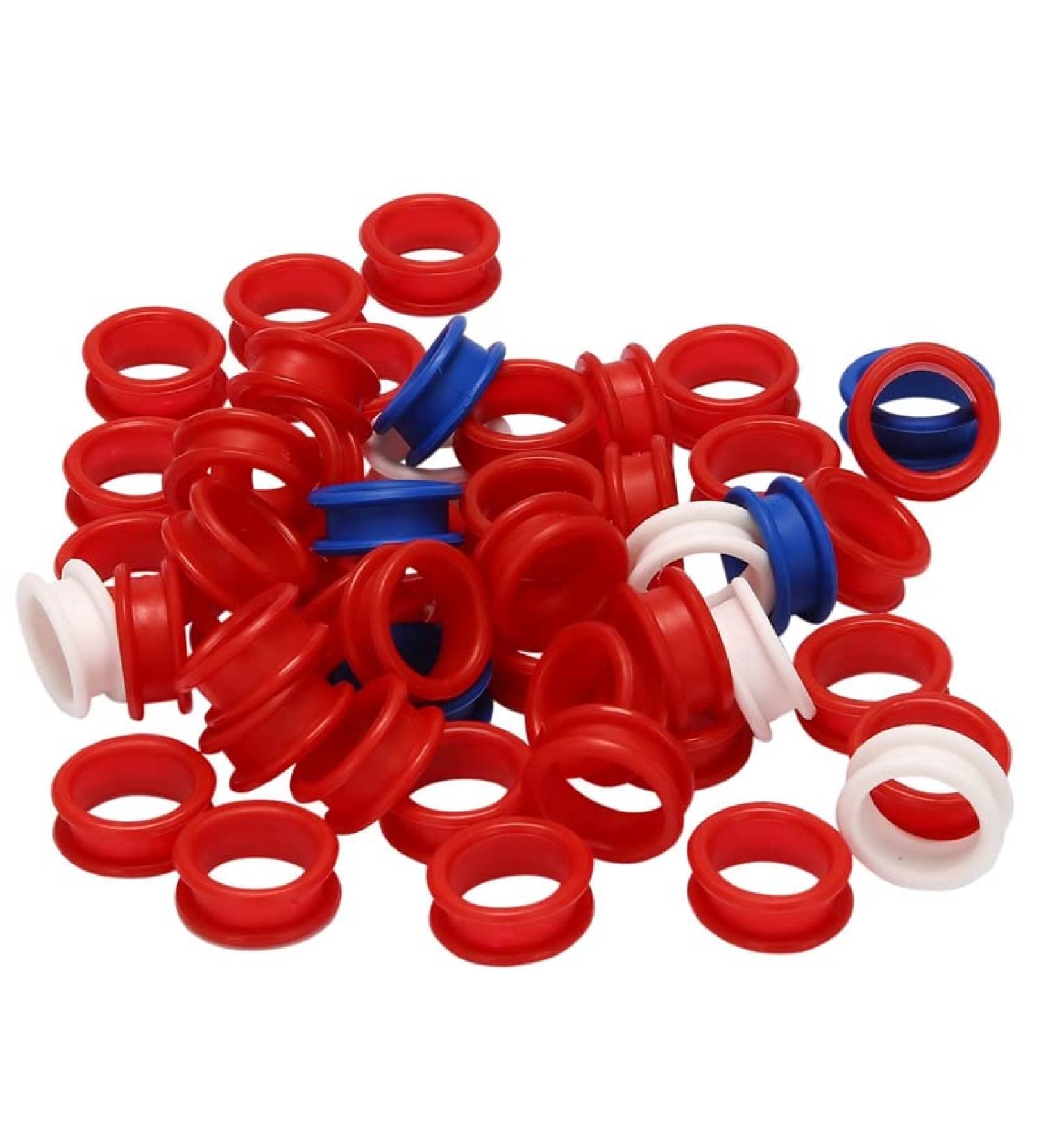 50 Pieces of Silicone Finger Rings for Any Scissors Insert Hair Cutting Styling Tools Accessories Mixing Colors - Buy Online on GoSupps.com