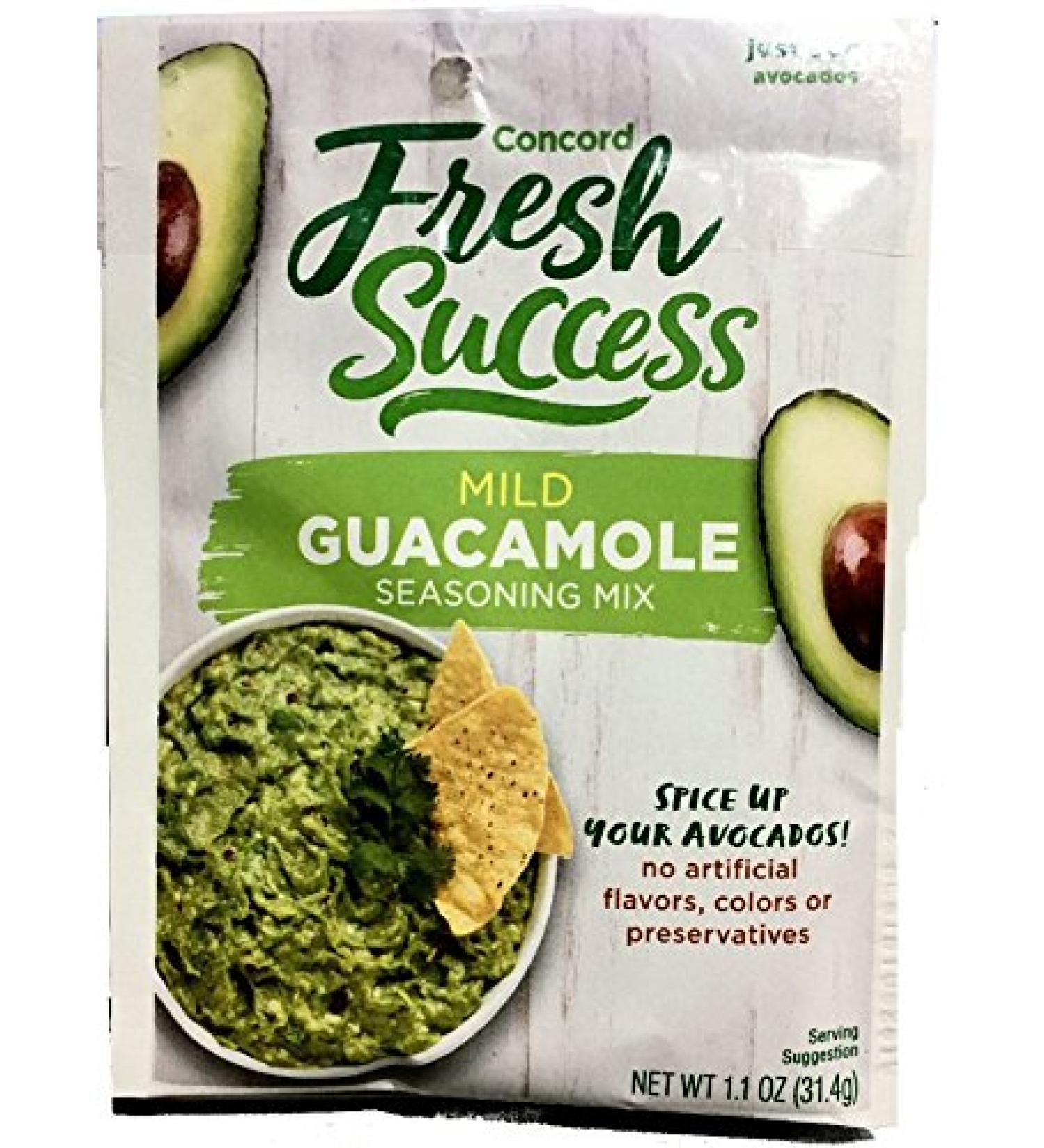 Concord Foods Mild Guacamole Seasoning Mix 1.1 oz (Pack of 18) - Delicious Blend for Guacamole - Buy Online on GoSupps.com