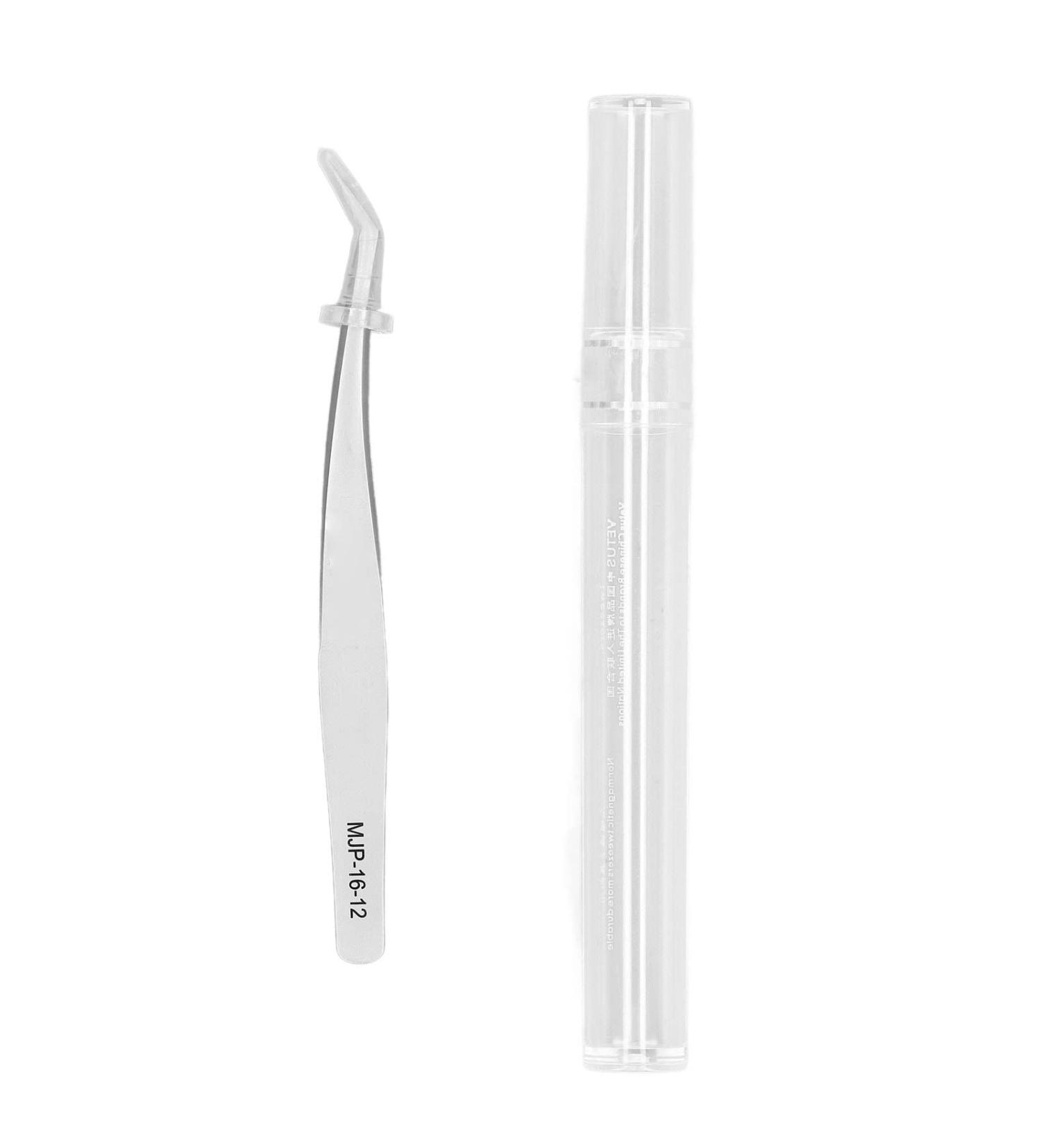 Precision Stainless Steel Tweezers - Slant Tip for Eyelash Plant Grafting & Hair Removal | International Shipping Available - Buy Online on GoSupps.com