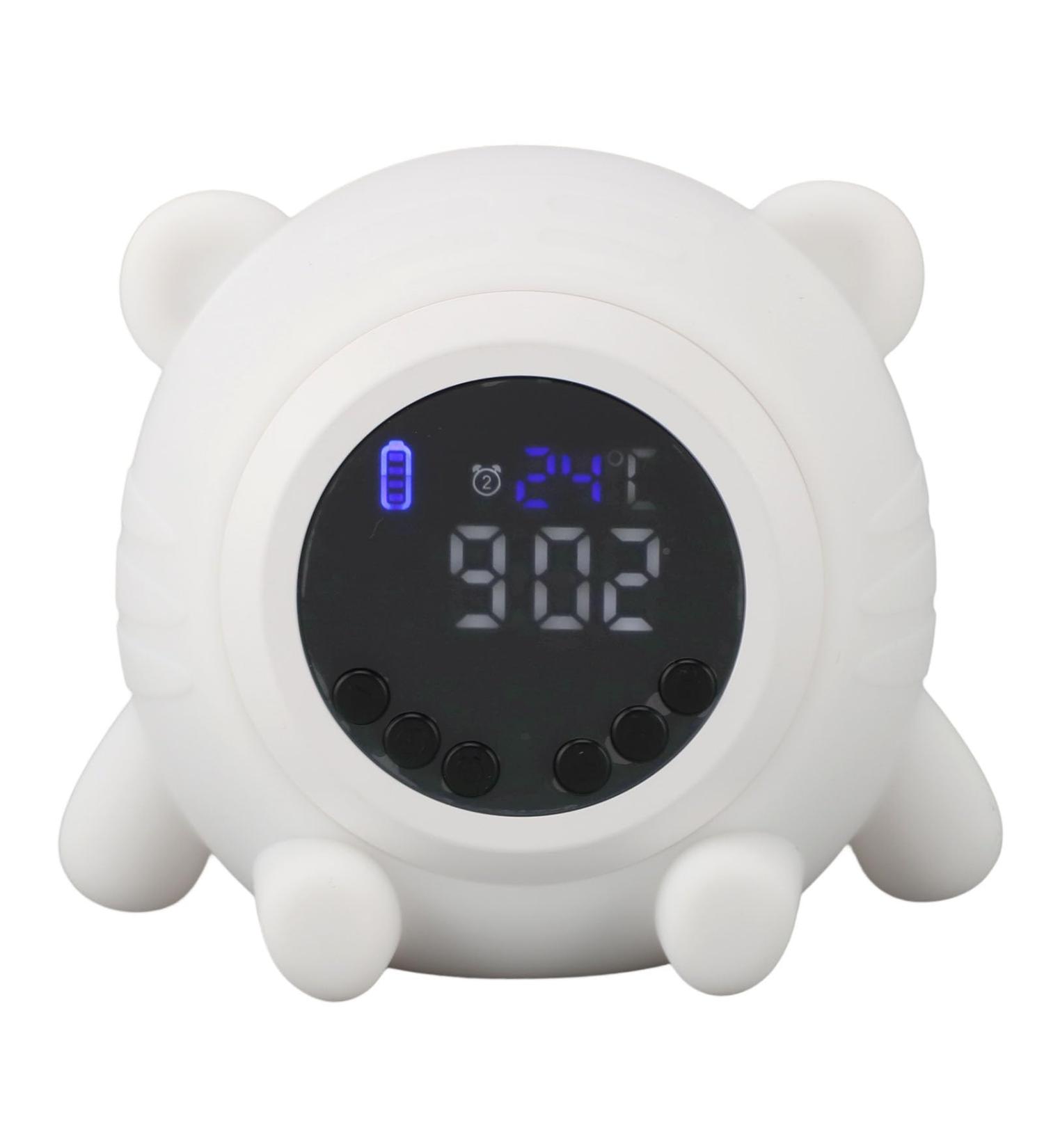 Rechargeable BT White Noise Alarm Clock - 17 Volume Levels Digital Display Snooze Mode USB Charging for Adults Kids & Babies - Buy Online on GoSupps.com