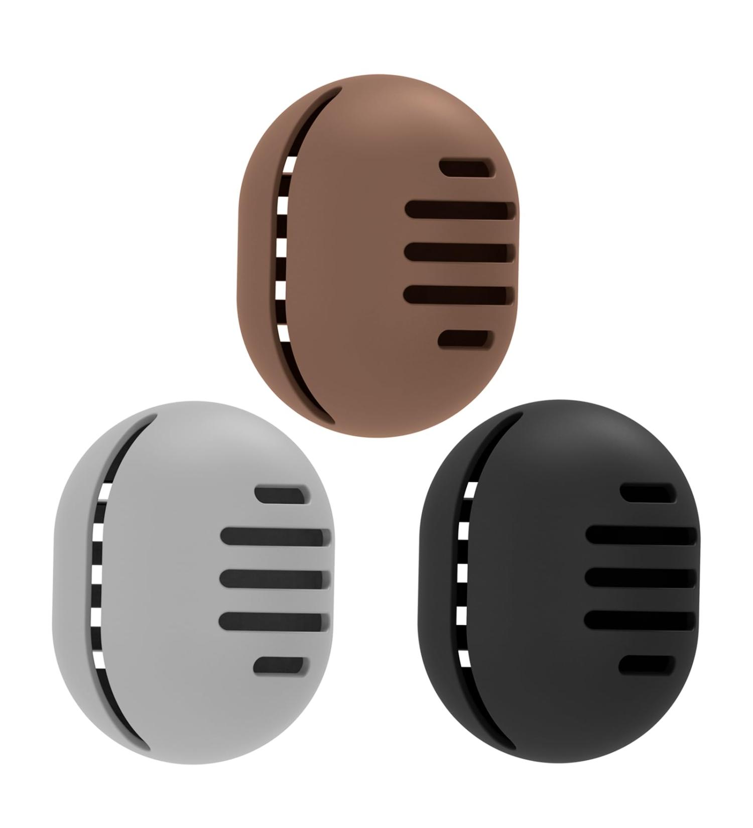 Fauxomor 3-Pack Makeup Sponge Holder Set - Breathable Silicone Beauty Blender Travel Bag for All Sizes - Sustainable Portable Tool in Gray Black & Coffee - Buy Online on GoSupps.com