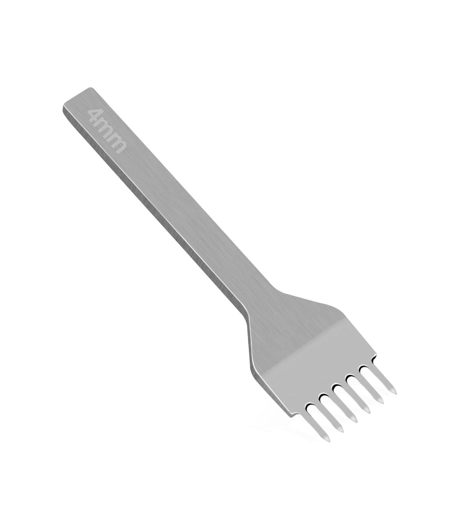 6 Prong Leather Stitching Punch & Hole Punch Tool for DIY Leather Craft (4mm) - Silver - Buy Online on GoSupps.com
