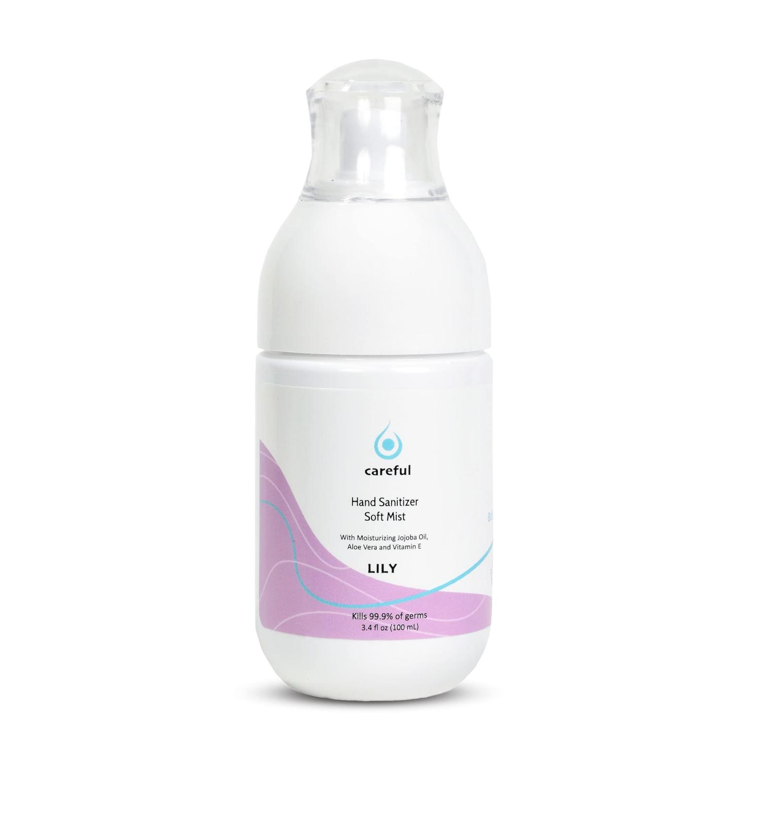 Careful Lily Orange-Scented Hand Sanitizer Spray - 3.4 fl oz (100mL) - Moisturizing, Cleansing, Travel Size - Ideal for Sensitive Skin - Buy Online on GoSupps.com