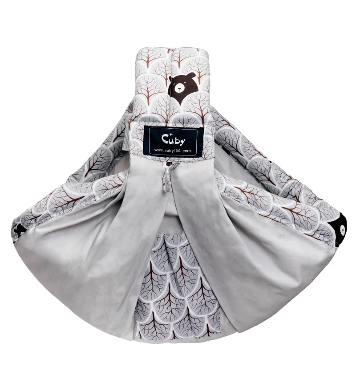 Cuby Natural Cotton Baby Carrier - Extra Comfortable for Newborns & Infants | Gray | Ideal for Baby Registry - Buy Online on GoSupps.com