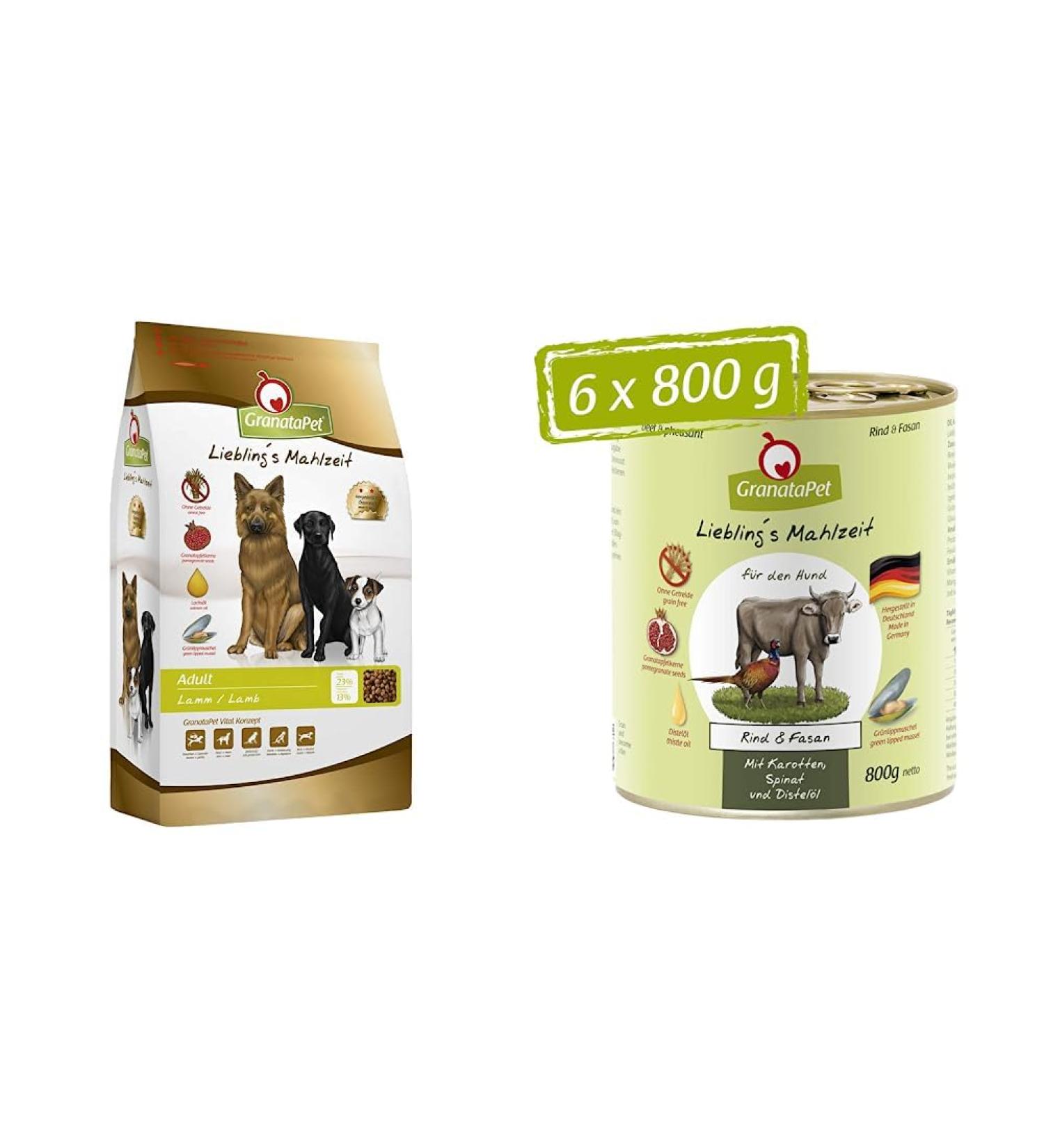 Granapet Liebling's Adult Dog Food Bundle: Dry Lamb & Wet Beef & Pheasant | 10 kg Pack for International Shipping - Buy Online on GoSupps.com