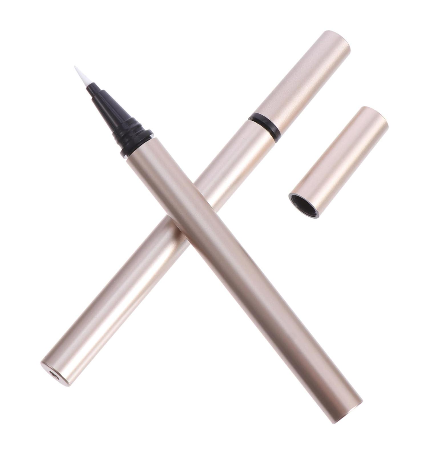 MUSISALY 5pcs Eyeliner Empty Pipe Delineador Mini Lip Gloss Tubes Tweezer Cosmetic Bottle Gel Plastic Golden - Buy Online on GoSupps.com