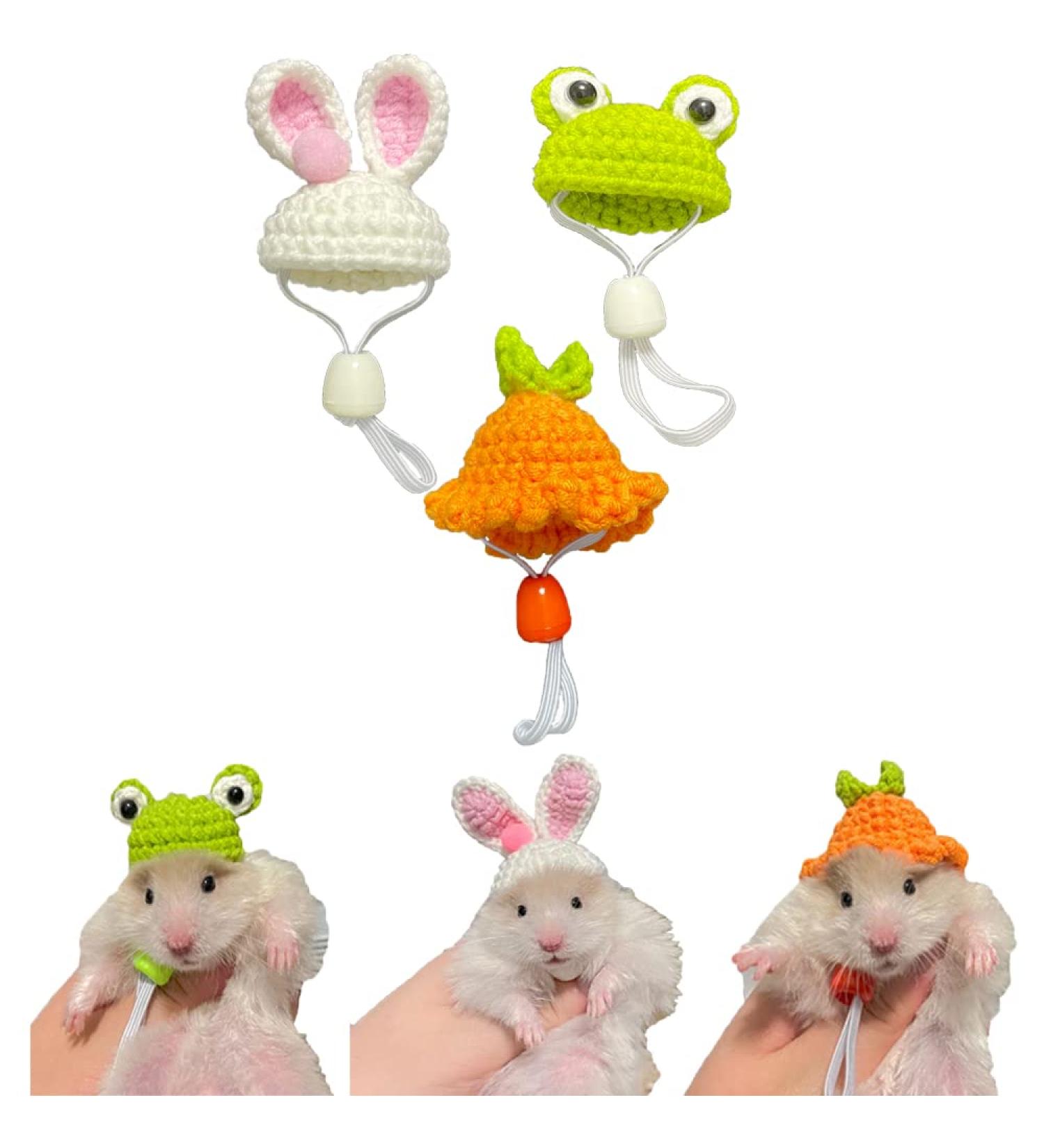 Nopikku 3Pcs Tiny Top Hats for Small Pets - Perfect Costume Accessories for Hamsters, Rats, Snakes, Lizards, Guinea Pigs - Ideal for Holiday Parties - Buy Online on GoSupps.com