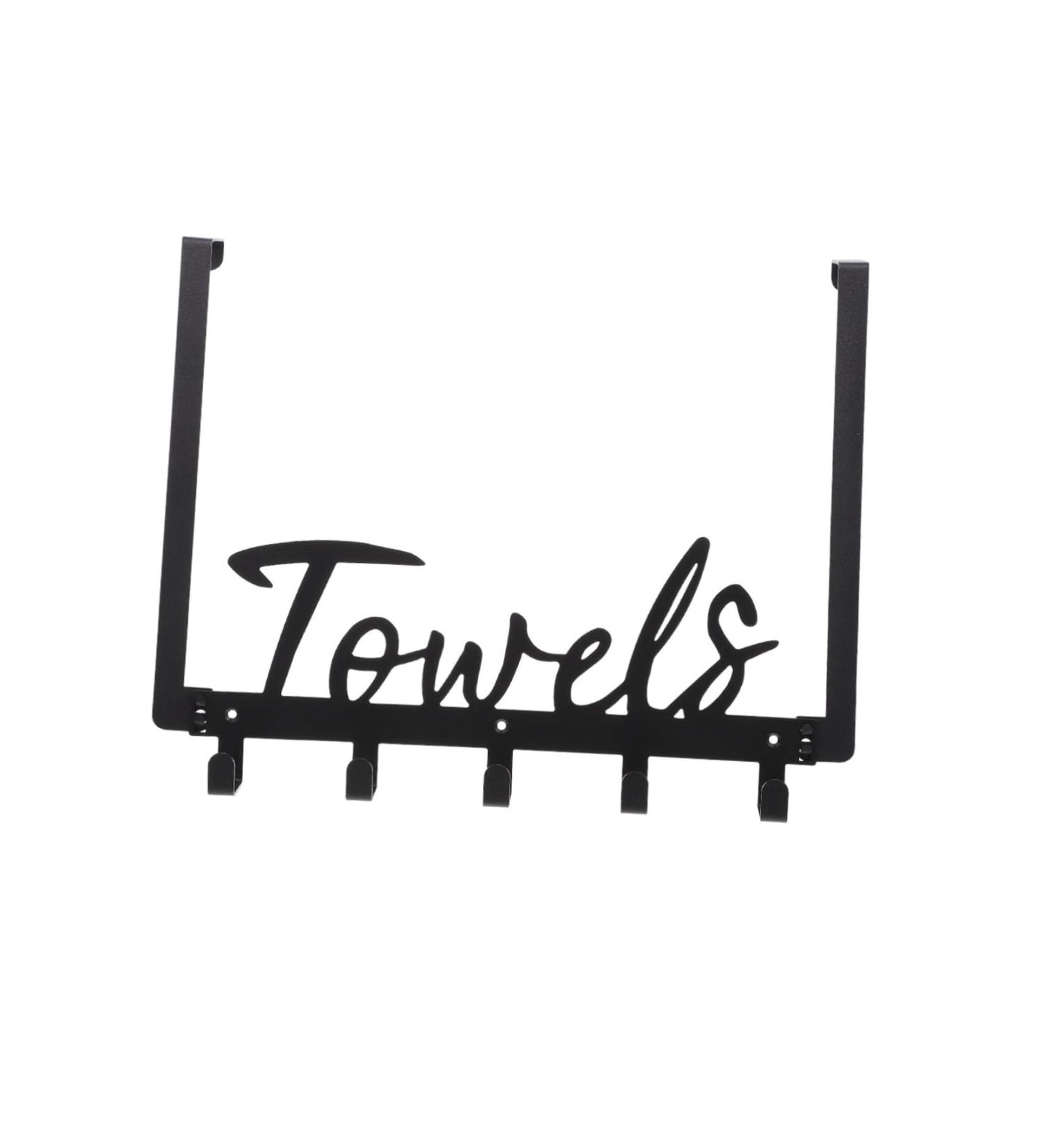 GLEAVI 1 Set Home Rear for of Hanger Punch- Clothing Door Over Iron Punch Towel The Rack Hook 37.5x26.3x4.5cm Black - Buy Online on GoSupps.com