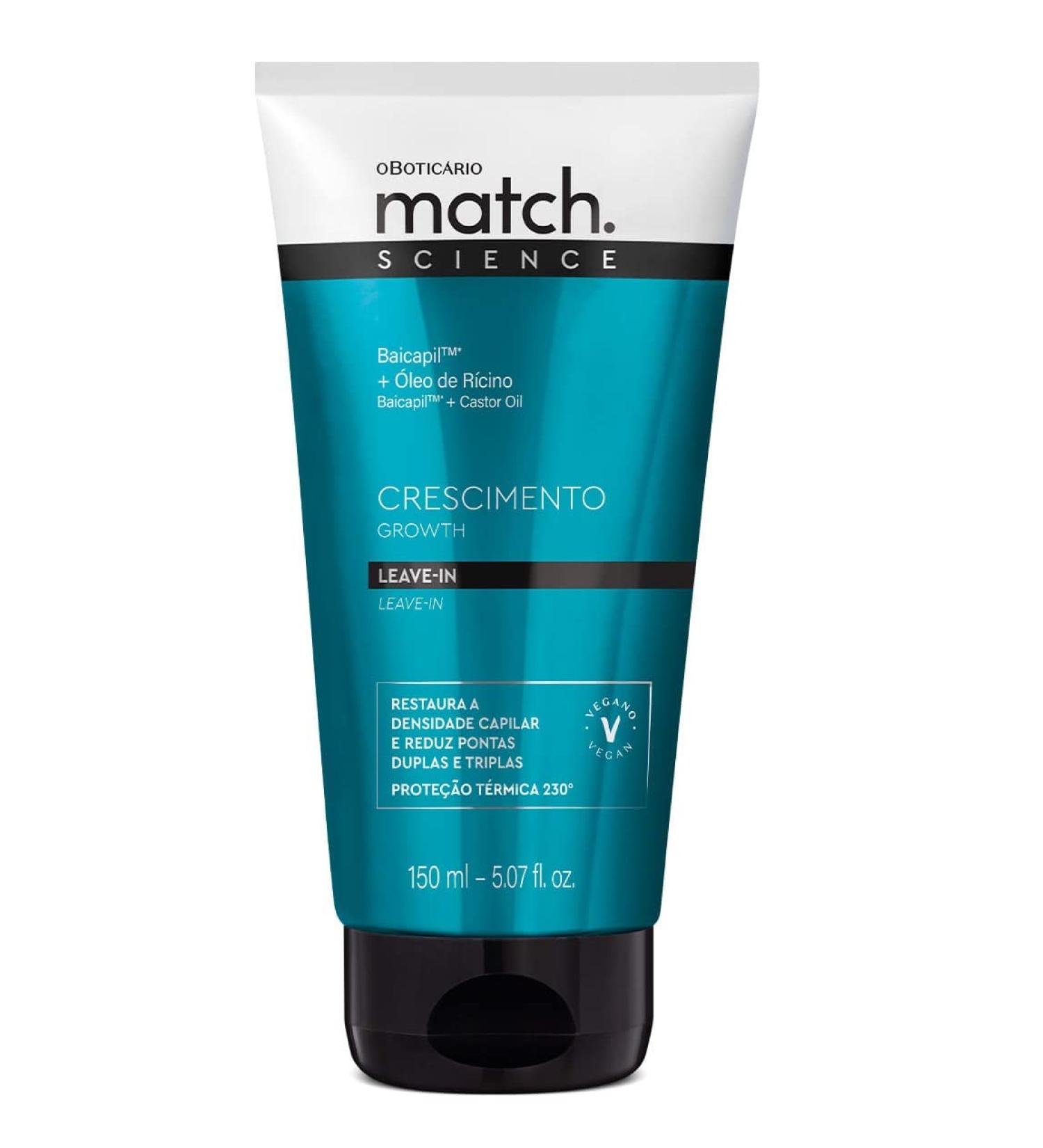 Boticario - Linha Match (Crescimento) - Leave In Science 150 Ml - (Match (Growth) Collection - Leave In Science 5 Fl Oz)