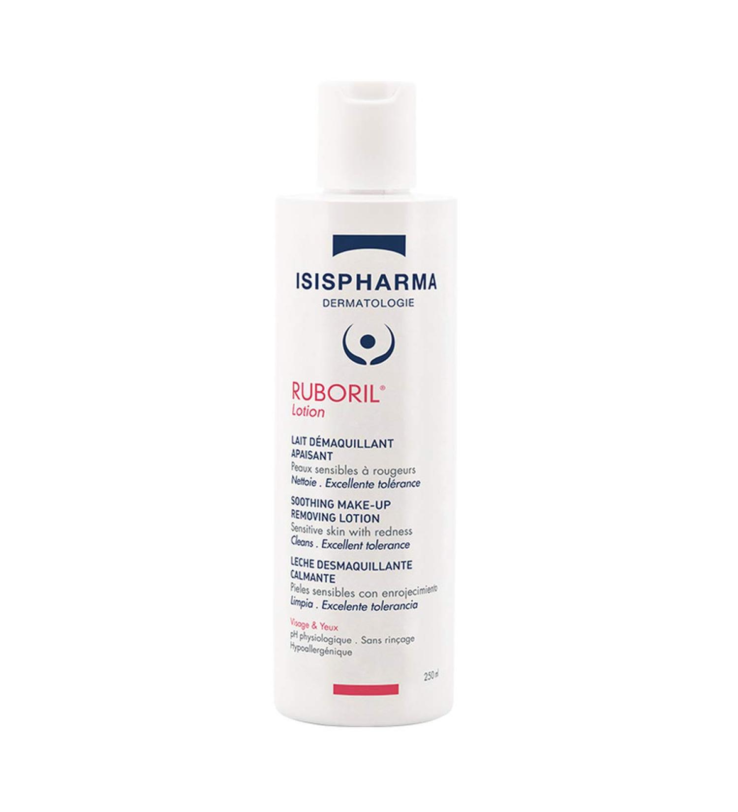 ISISPharma Ruboril Lotion - Soothing Cleansing Milk for Sensitive Skin | 250ml | Redness Relief - No Rinse - Face & Eyes - Imported from France - Buy Online on GoSupps.com