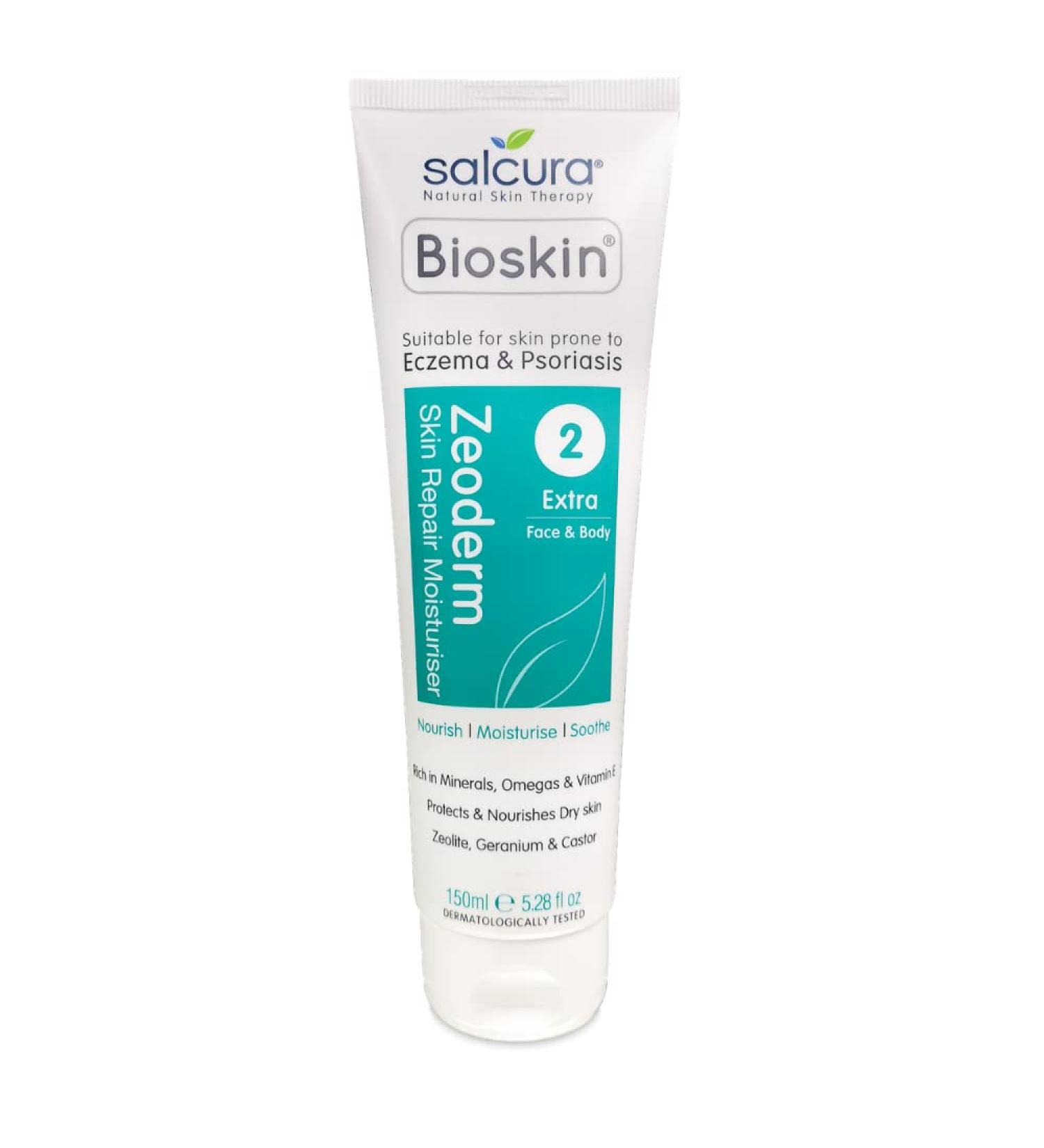 Salcura Bioskin Zeoderm 150ml - Repairing Skin Cream for Eczema & Psoriasis | Fast International Shipping - Buy Online on GoSupps.com