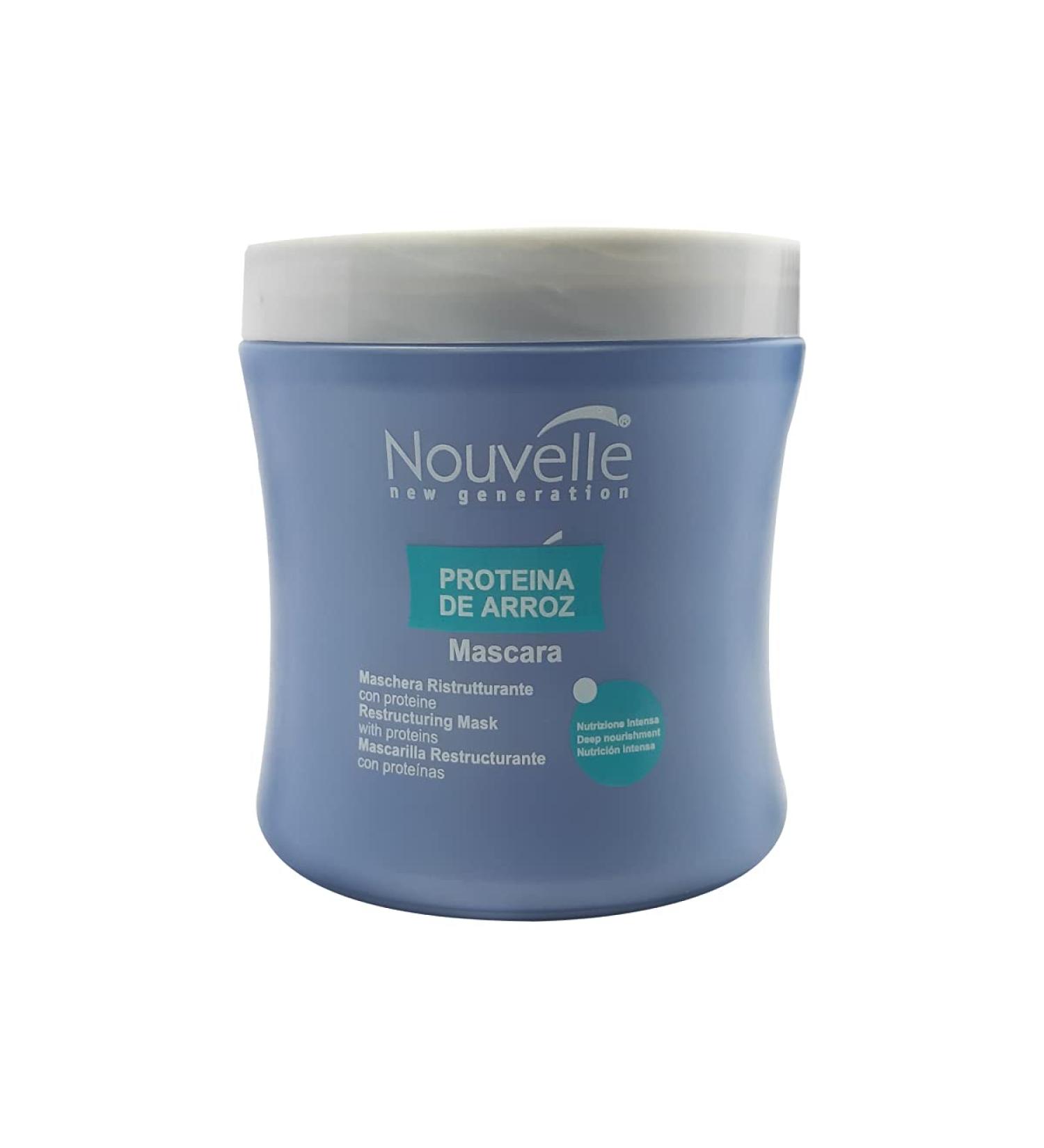 Nouvelle Proteina de Arroz | Restructuring Mask With Proteins Deep Nourishment Mascarilla Reestructurante 16.9oz-500ml