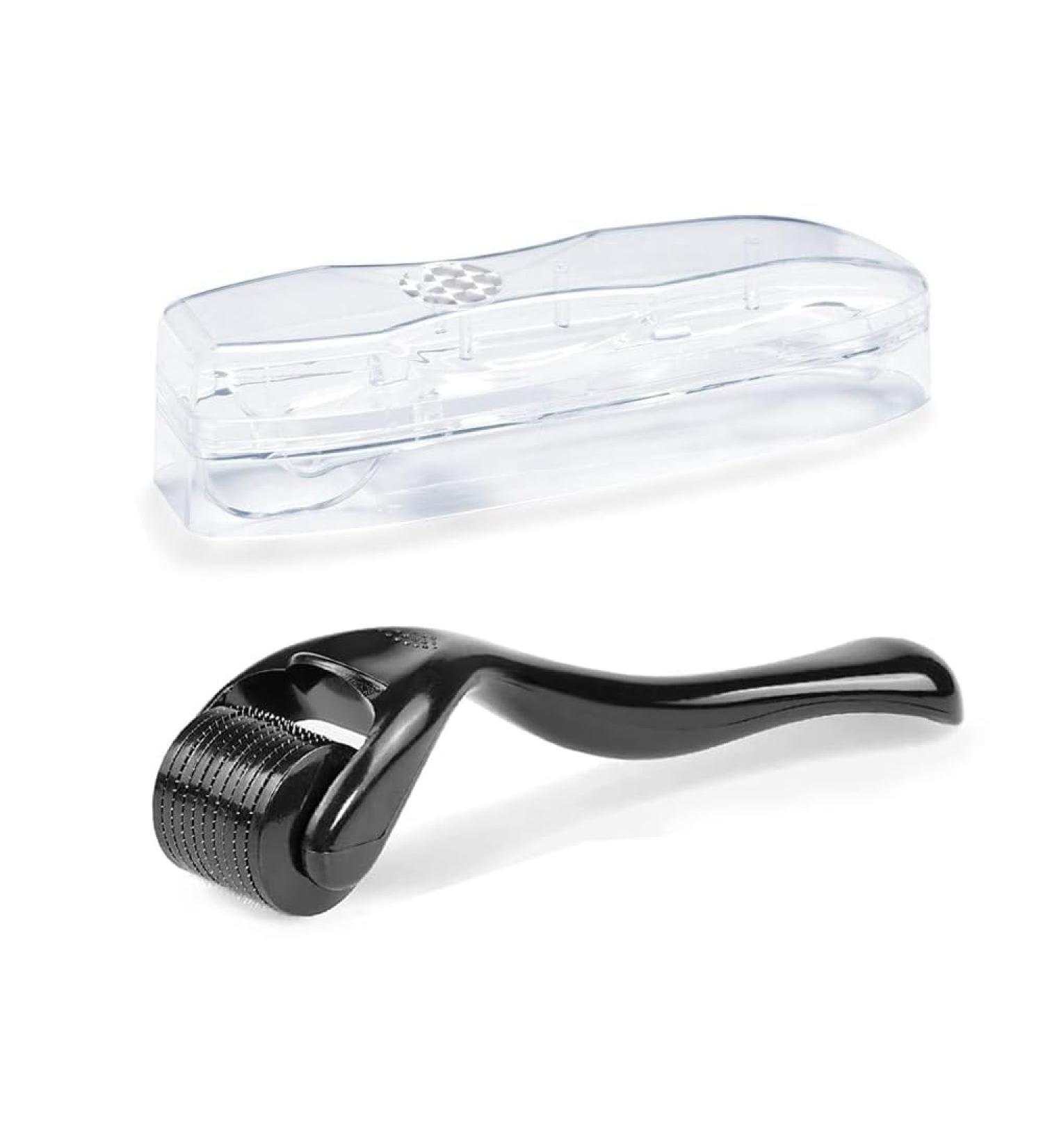 Zemolo Dermaroller 1.0mm - Microneedling Roller for Hair Face & Body Care | 540 Needles for Stretch Marks Large Pores - Black - Buy Online on GoSupps.com