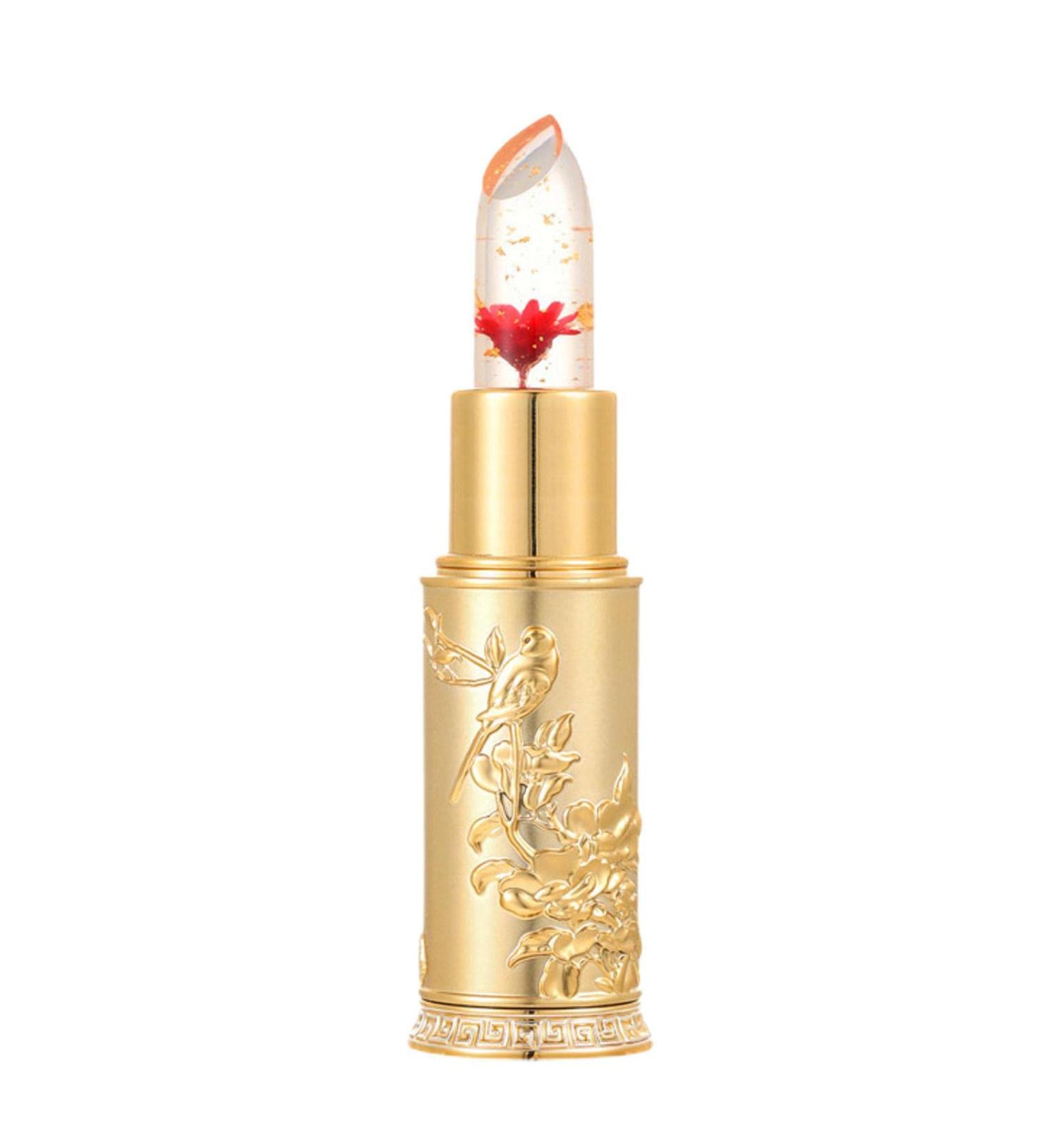  Voiakiu Crystal Flower Jelly Lipstick Kit: Nourishing Temperature-Control Long-Lasting Moisturizing Lip Balm Magic Color Lip Gloss - Buy Online on GoSupps.com