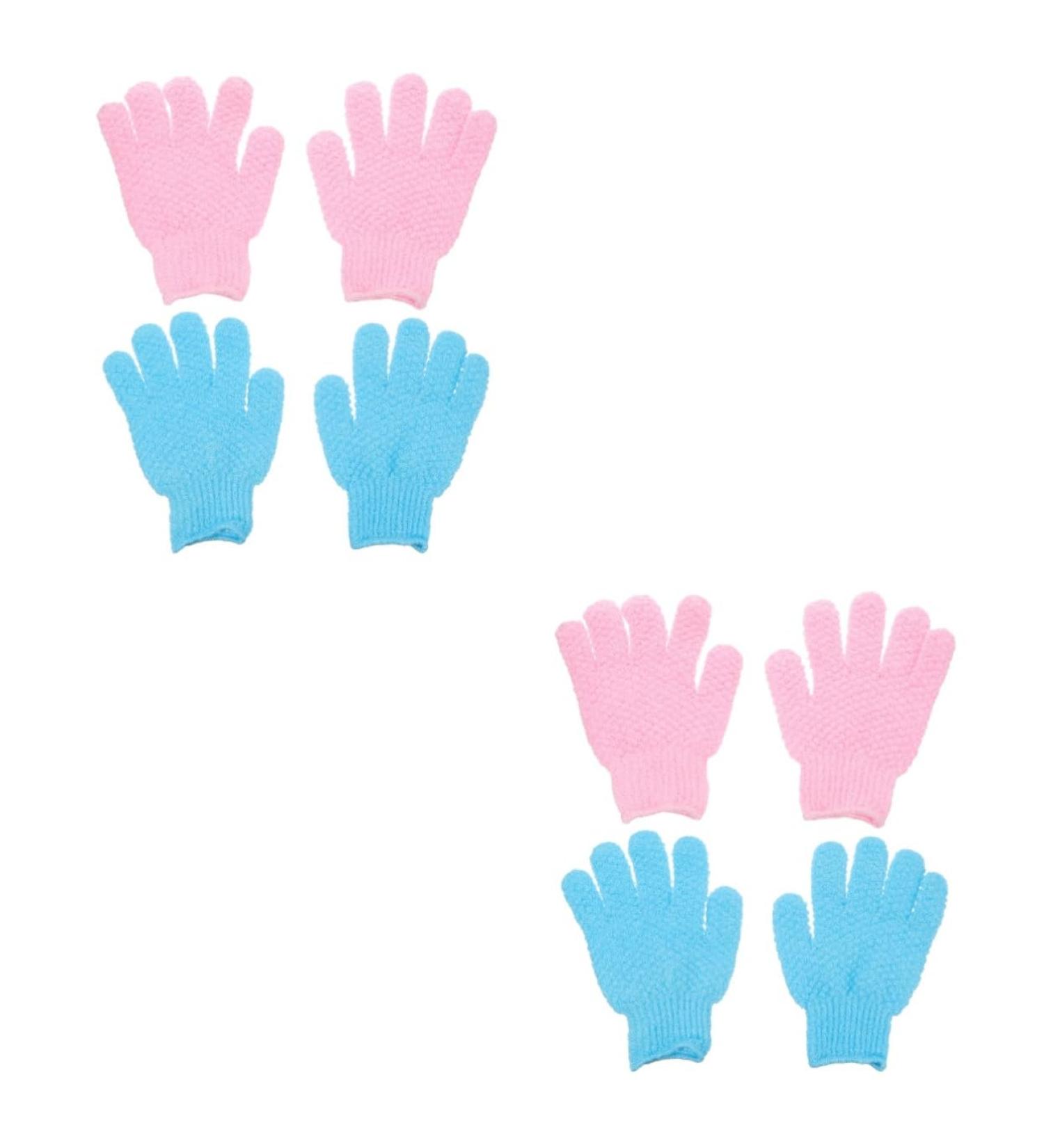 Housoutil 4 Pairs Bath Scrub Gloves - Dead Skin Removal & Body Scrubber Mitts for Effective Cleaning & Exfoliation | International Shipping Available - Buy Online on GoSupps.com