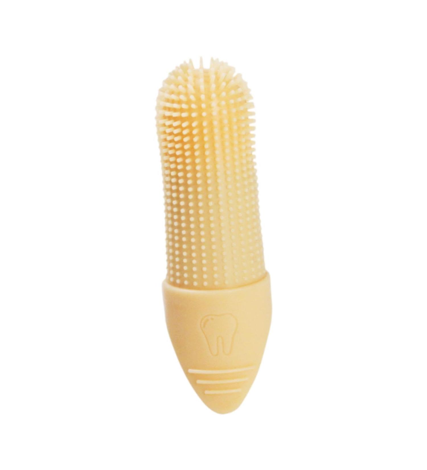 JISADER Pet Oral Care Finger Brush for Dogs and Cats - Gentle Tool Yellow - Buy Online on GoSupps.com