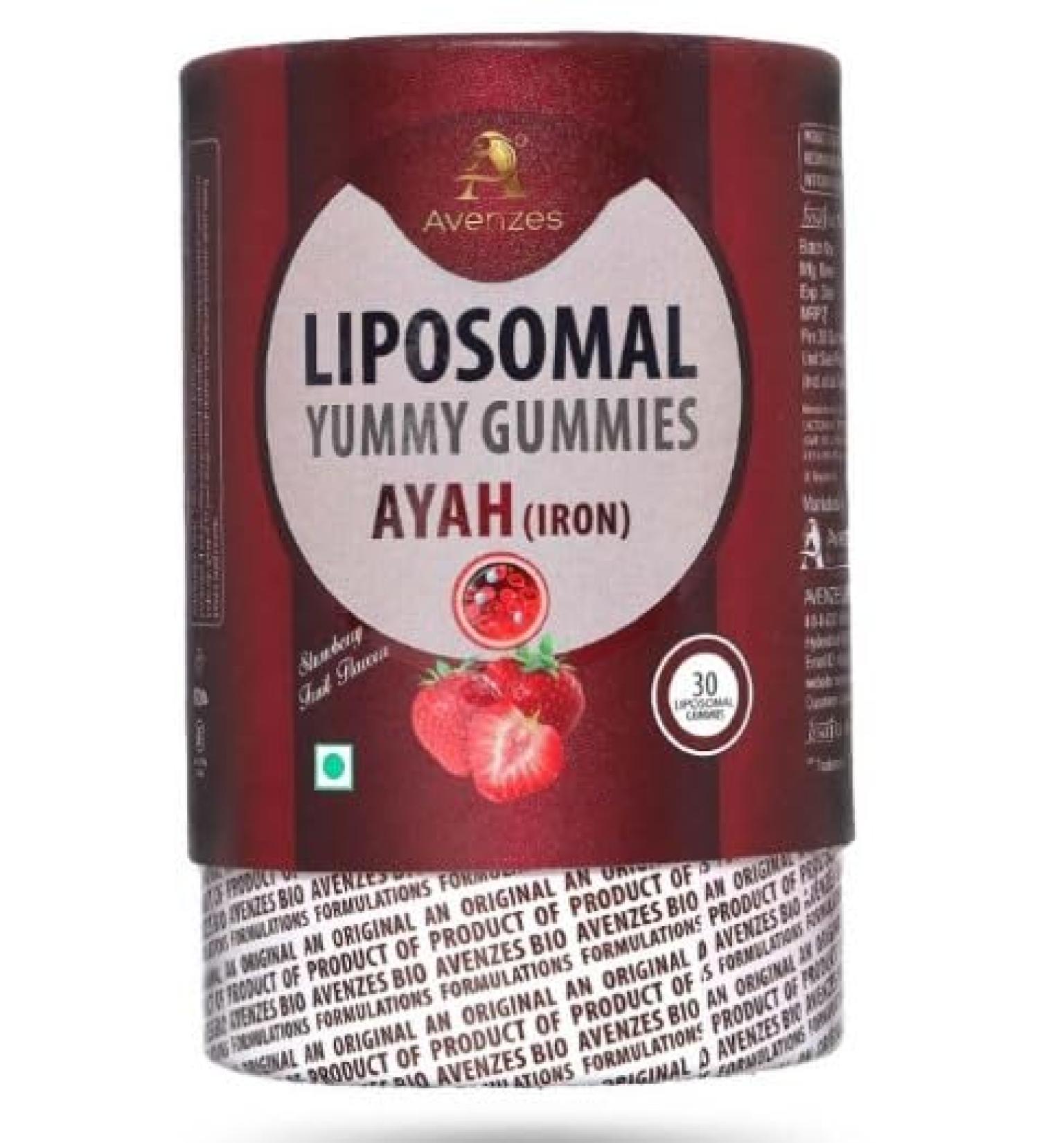 Avenze's Liposomal Yummy Gummies Ayah (Iron) - Buy Online on GoSupps.com