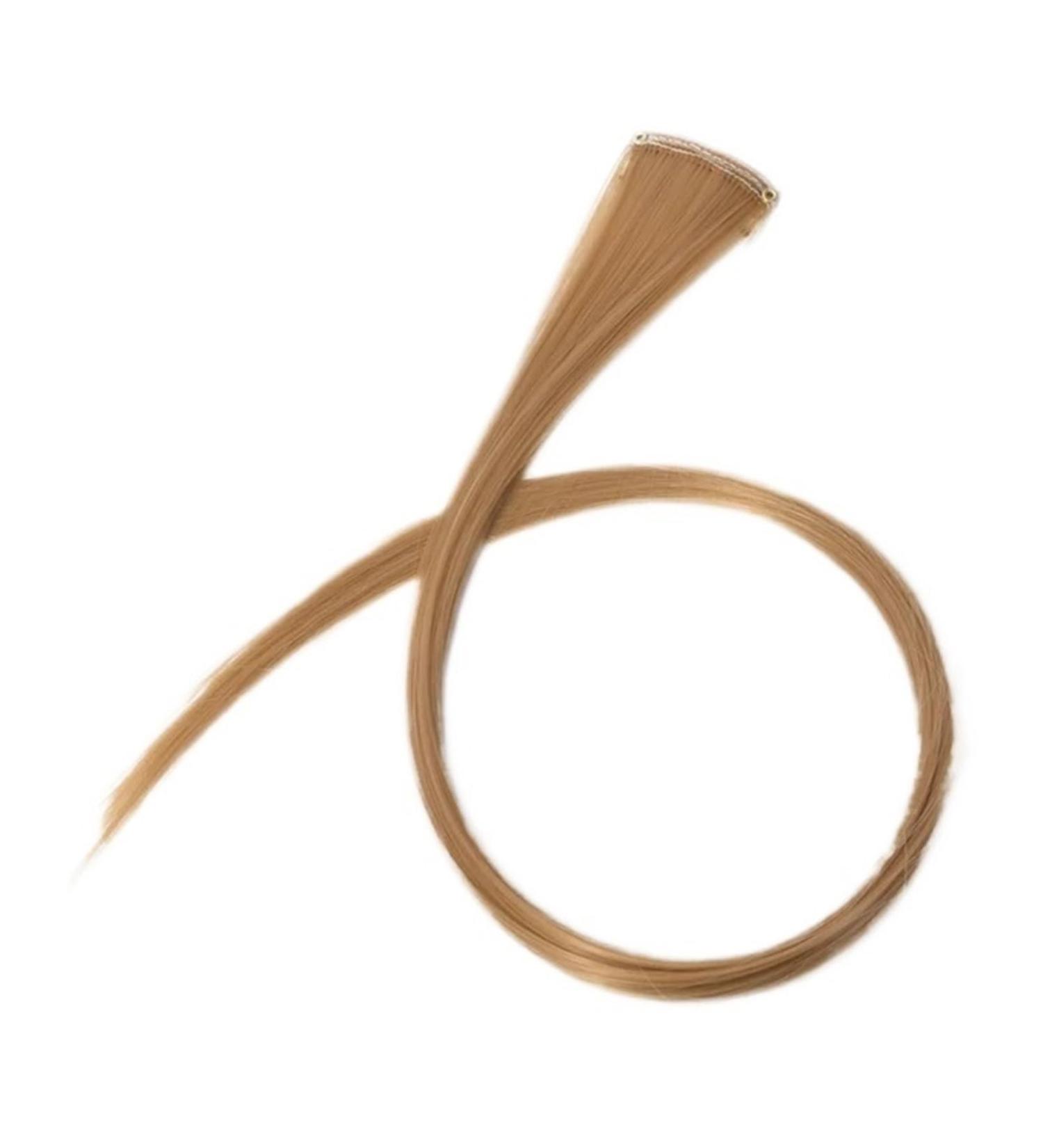 Hair Piece Synthetic Long Straight Color Hair Piece Hair Extensions Clip In Highlight Rainbow Hair Streak Synthetic Hair Strands On Clips For Women(48) - Buy Online on GoSupps.com