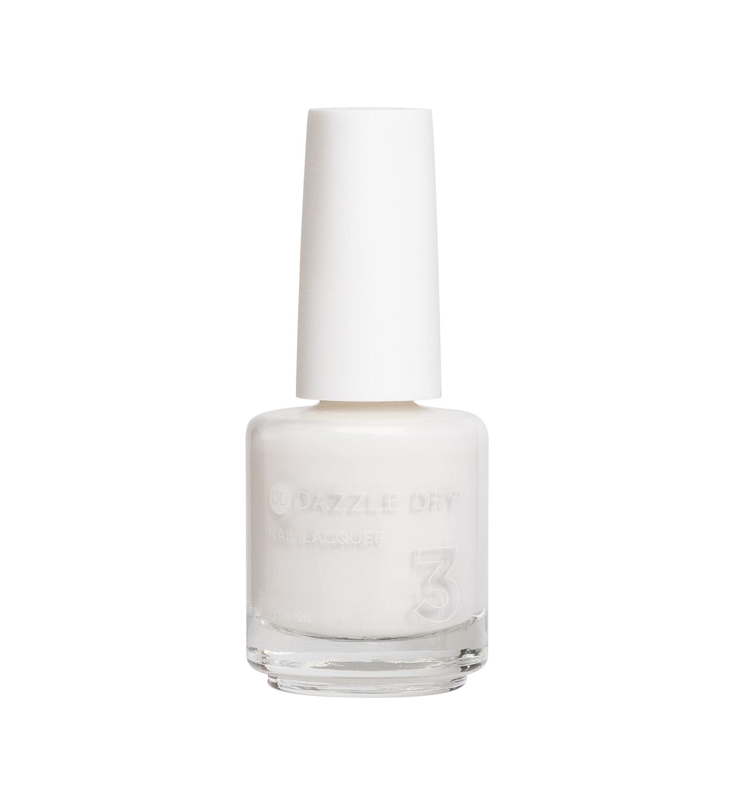 Dazzle Dry Nail Lacquer - Poised (Step 3) - Semi-Sheer Iridescent Stark White with Pink Shimmer - 0.5 fl oz - Buy Online on GoSupps.com